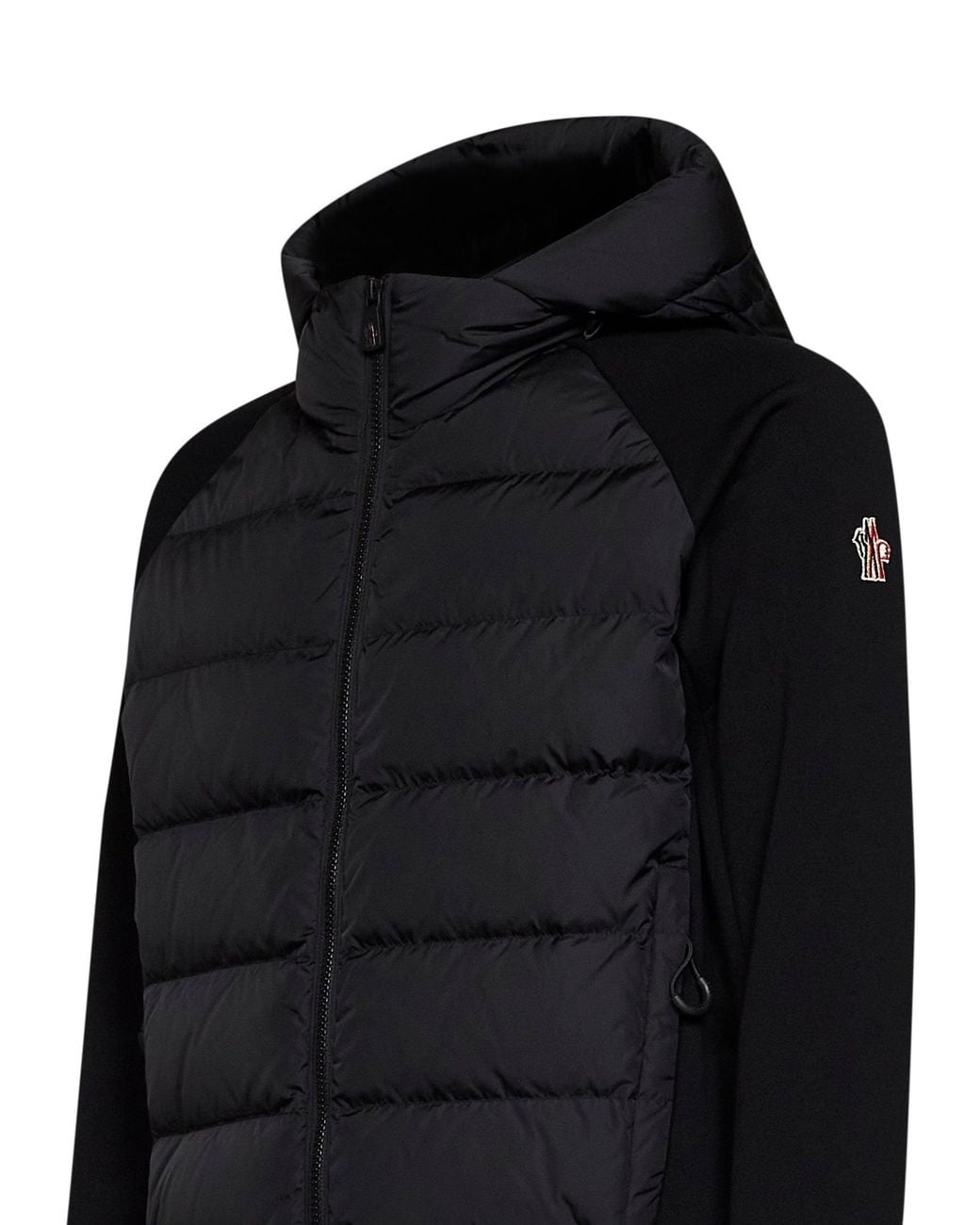 Moncler Black Polartec Padded Zip-Up Hoodie for men
