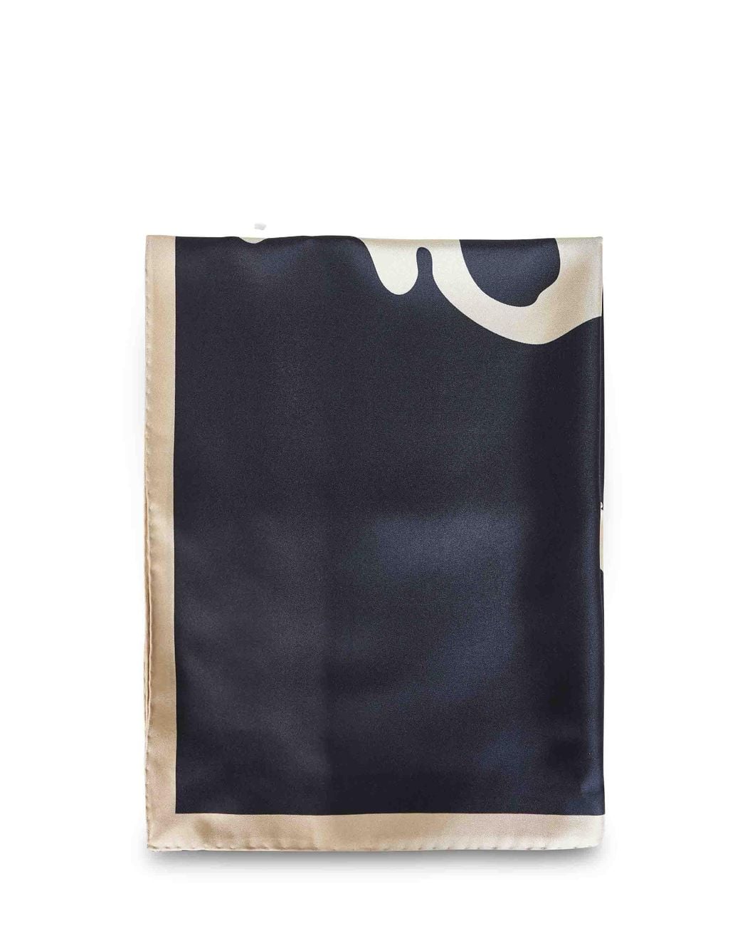 Bottega Veneta Blue Midnight Silk Scarf With Graphic Print