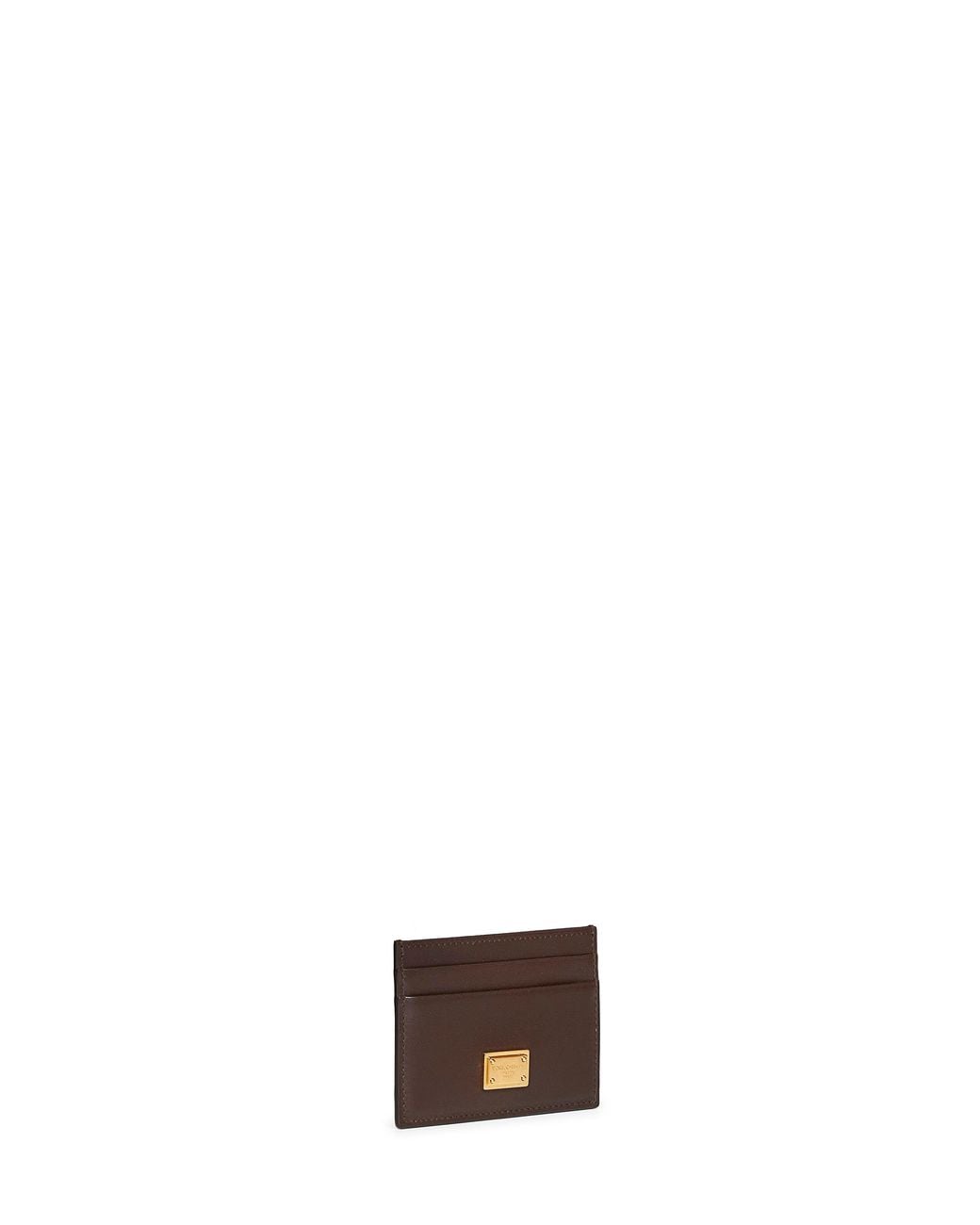 Dolce & Gabbana White Dark Plongé Calfskin Leather Card Holder