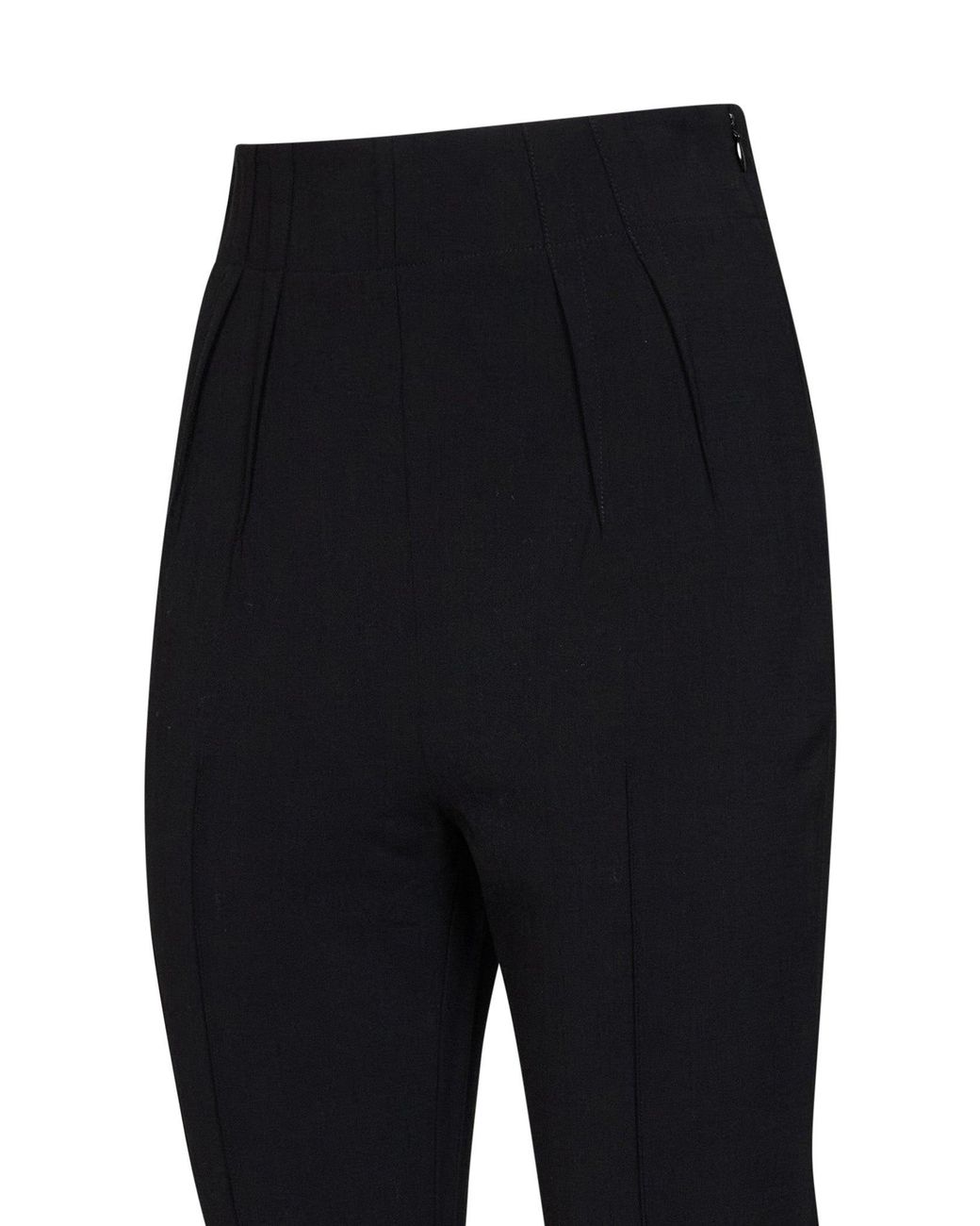 Mugler Black Stretch Wool-Blend Stirrup Tailored Leggings