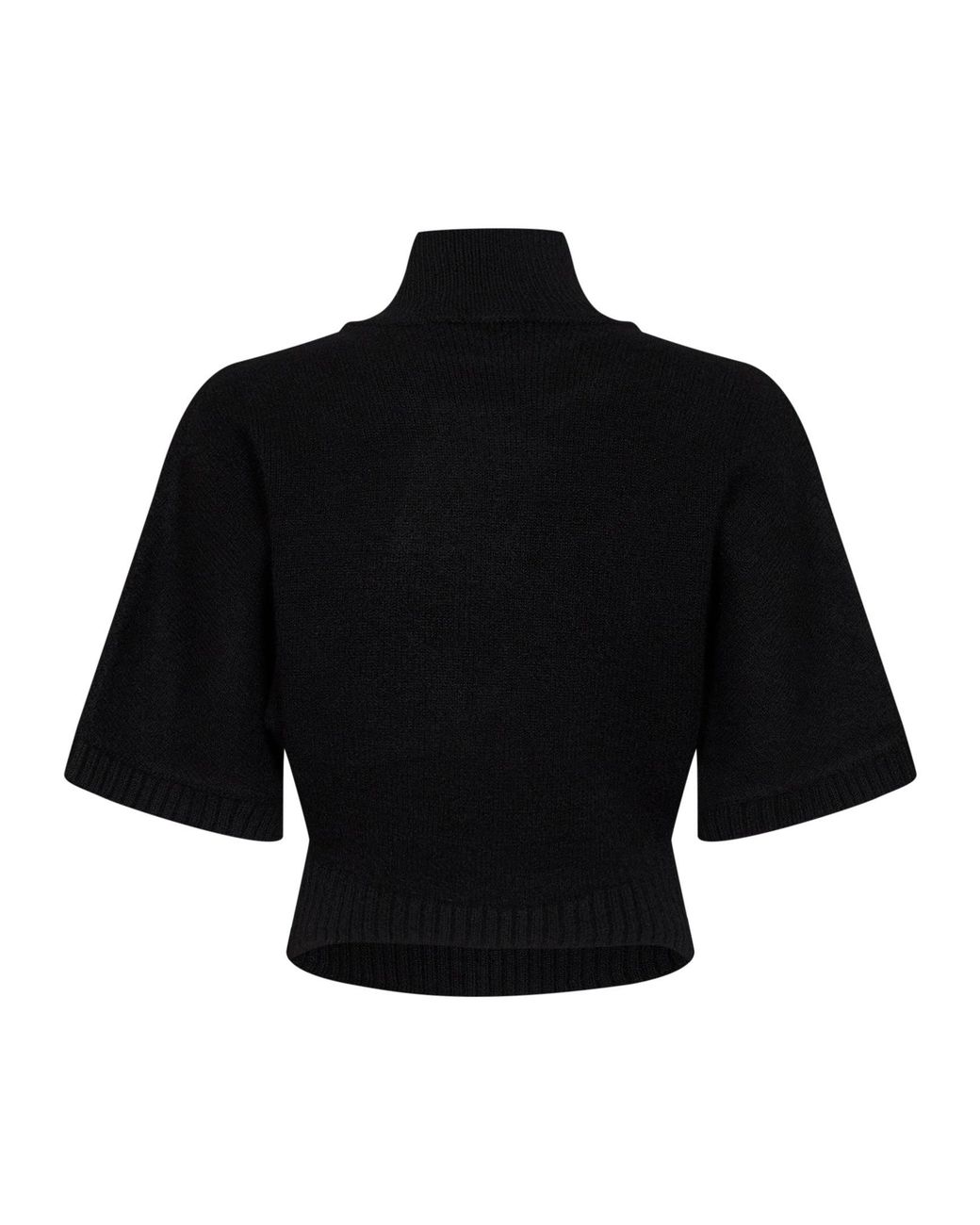 Alaïa Black Cashmere Knit High Neck Sweater