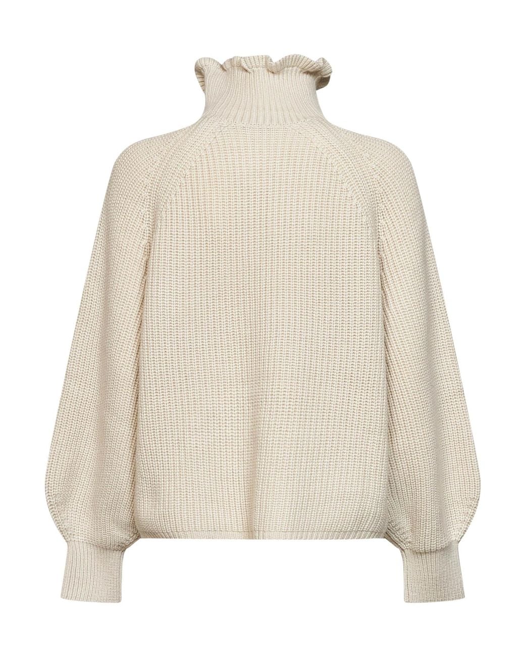 Max Mara Natural Oatmeal Wool And Cashmere Knit Mxmpontile Wide Sweater