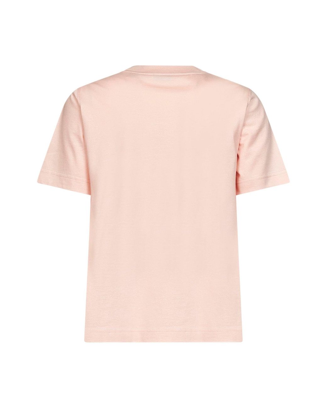 Burberry Pink Cotton T-Shirt With Knight Check