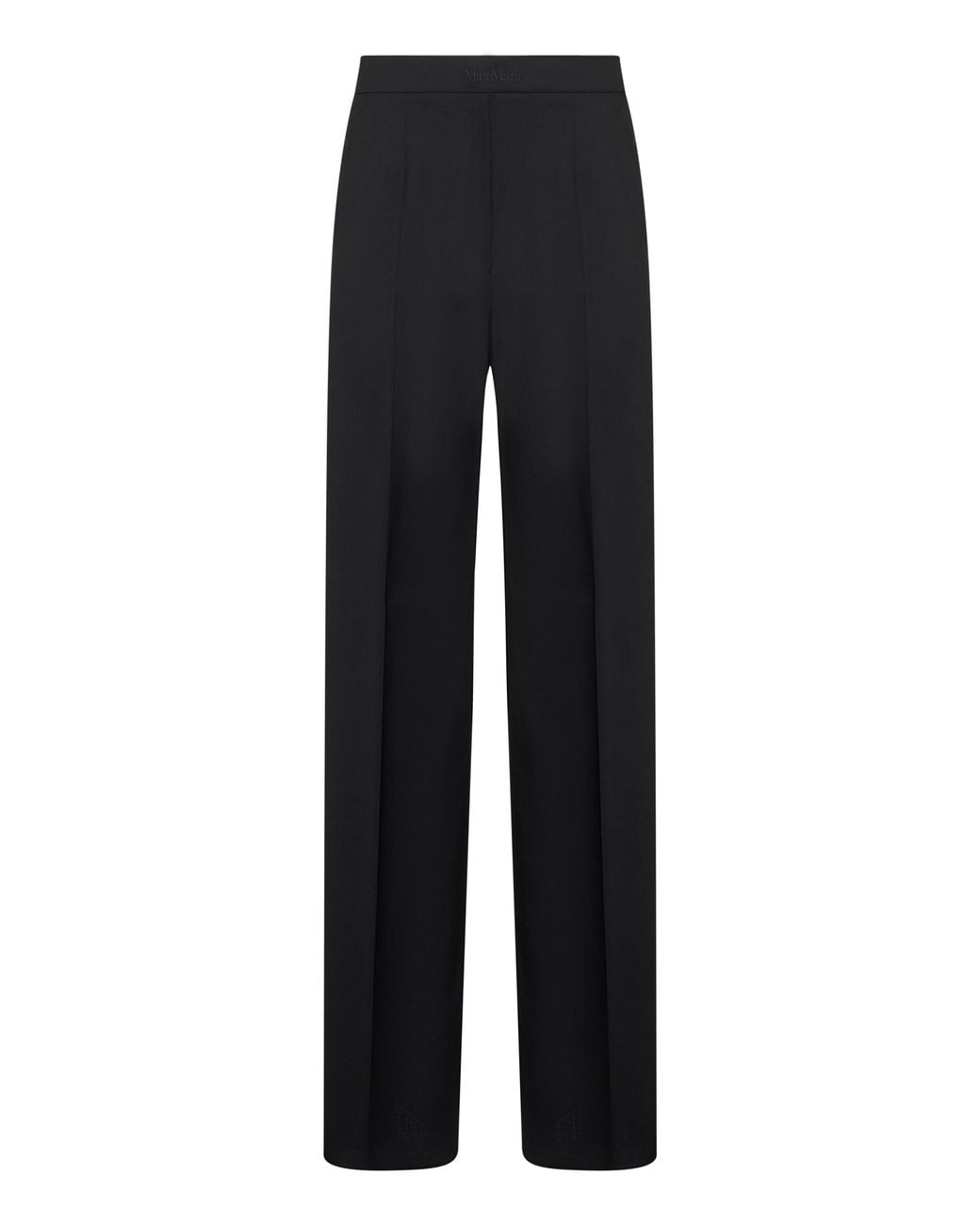 Max Mara Black Light Wool Fernet Straight Trousers