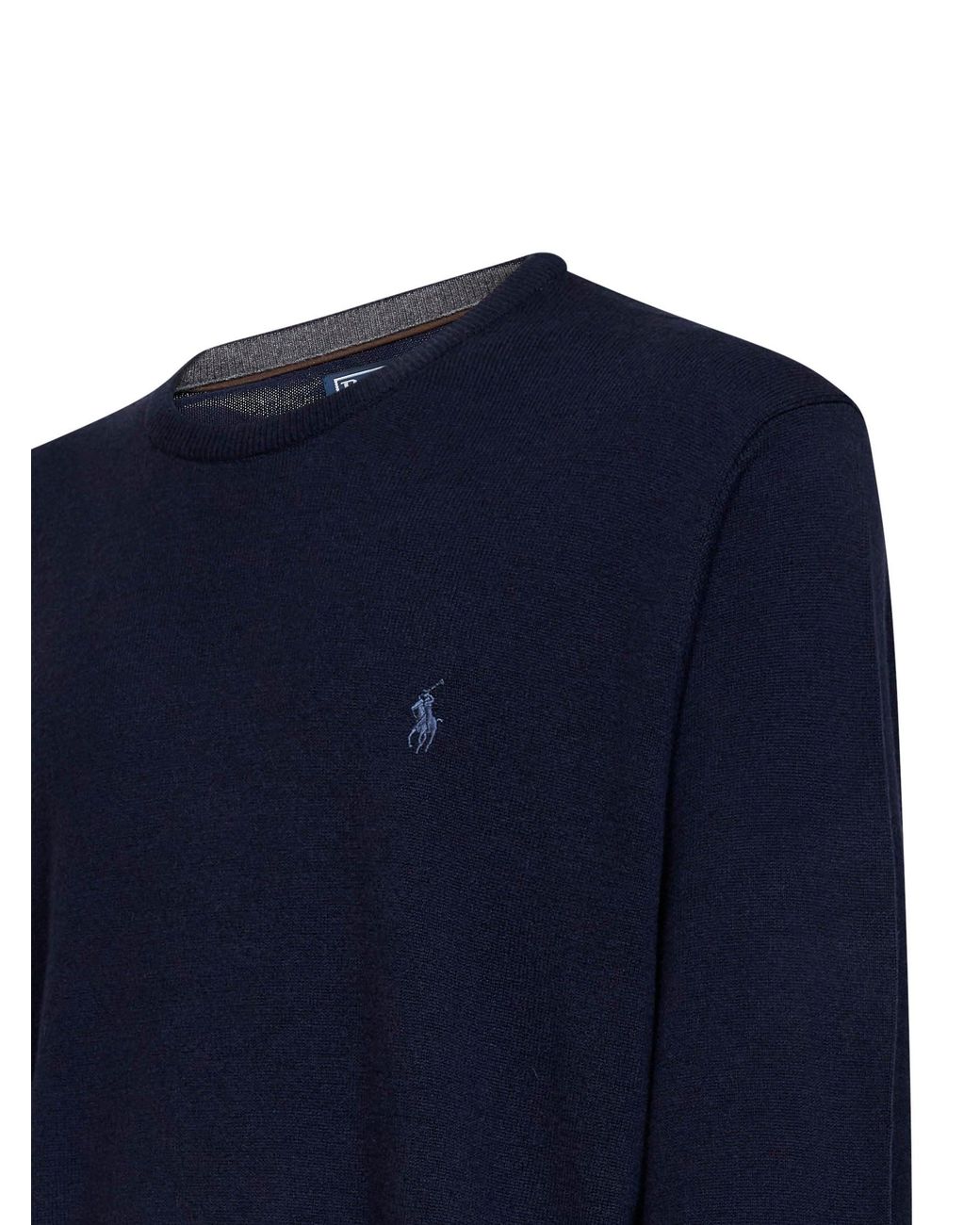 Polo Ralph Lauren Blue Crew-Neck Long-Sleeved Sweater for men