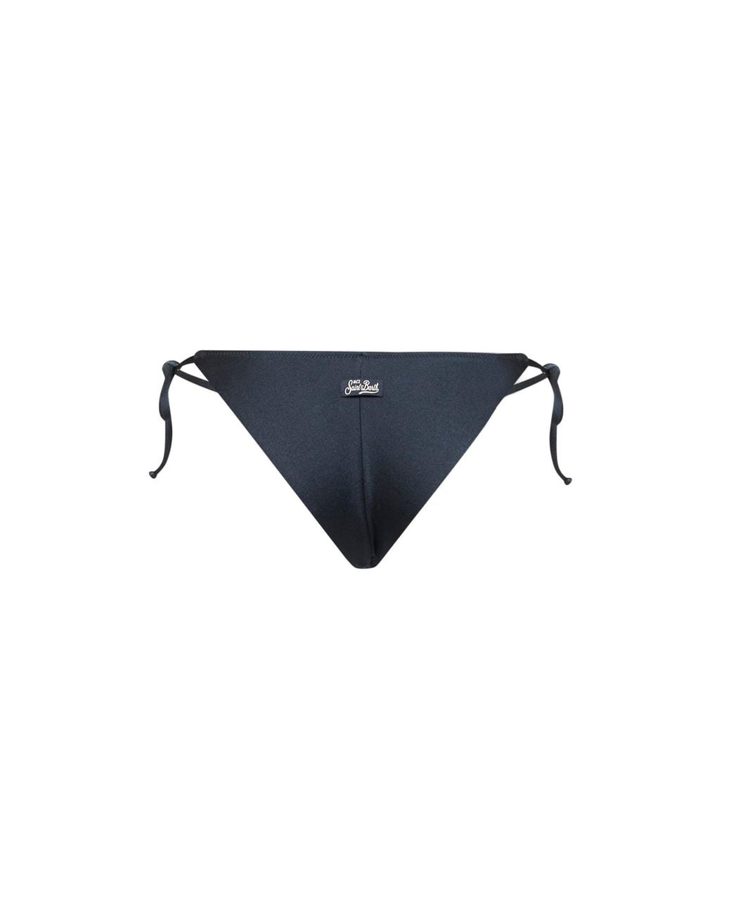 Mc2 Saint Barth Blue Glossy Lycra Marielle Plate Brazilian Bikini Bottom