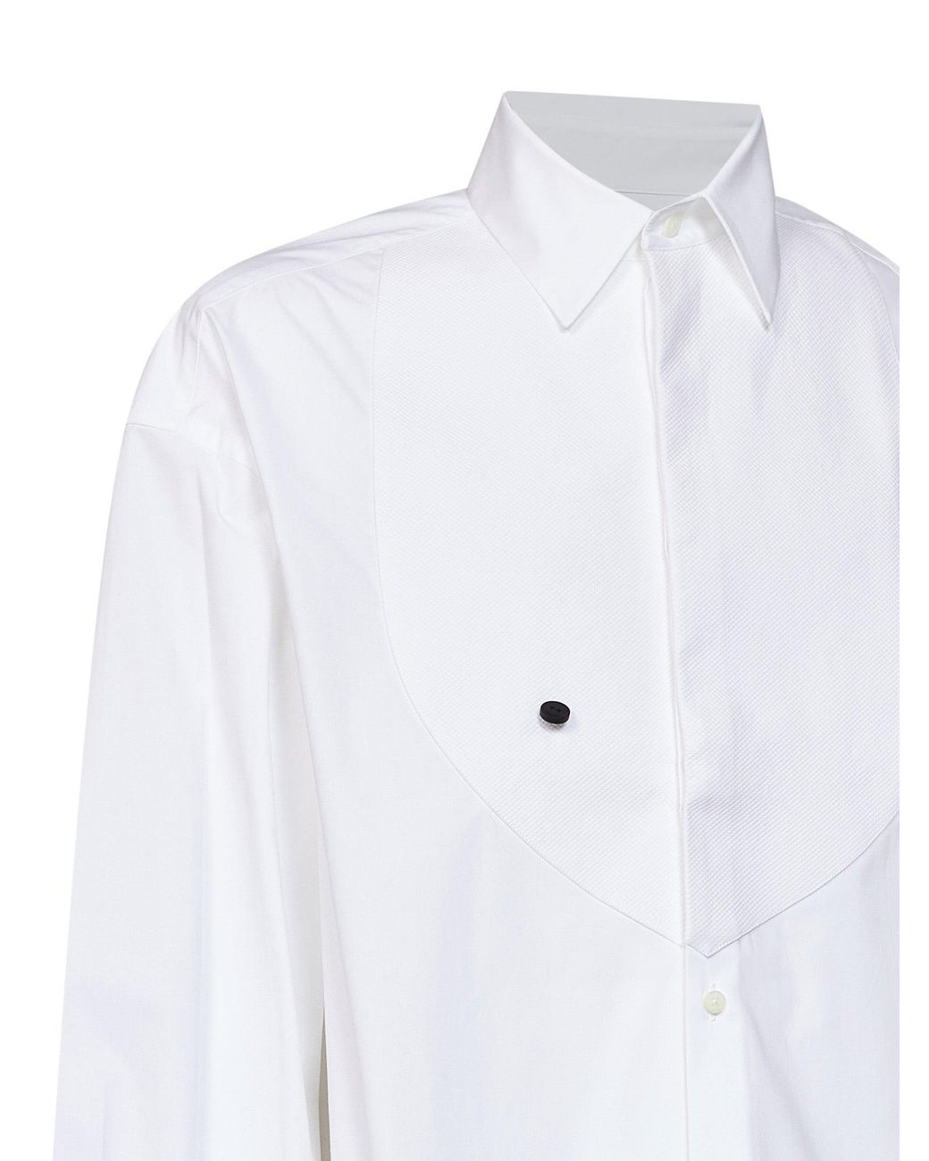 Jacquemus White Stretch Cotton Poplin The Poisson Shirt for men