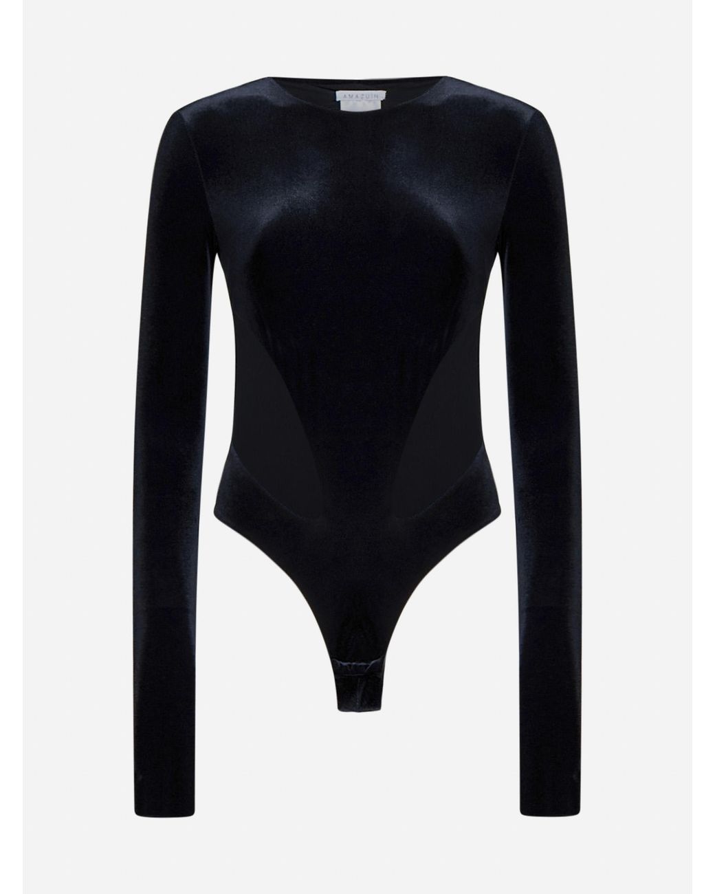 Amazu n Tory Velvet Bodysuit in Black Lyst UK