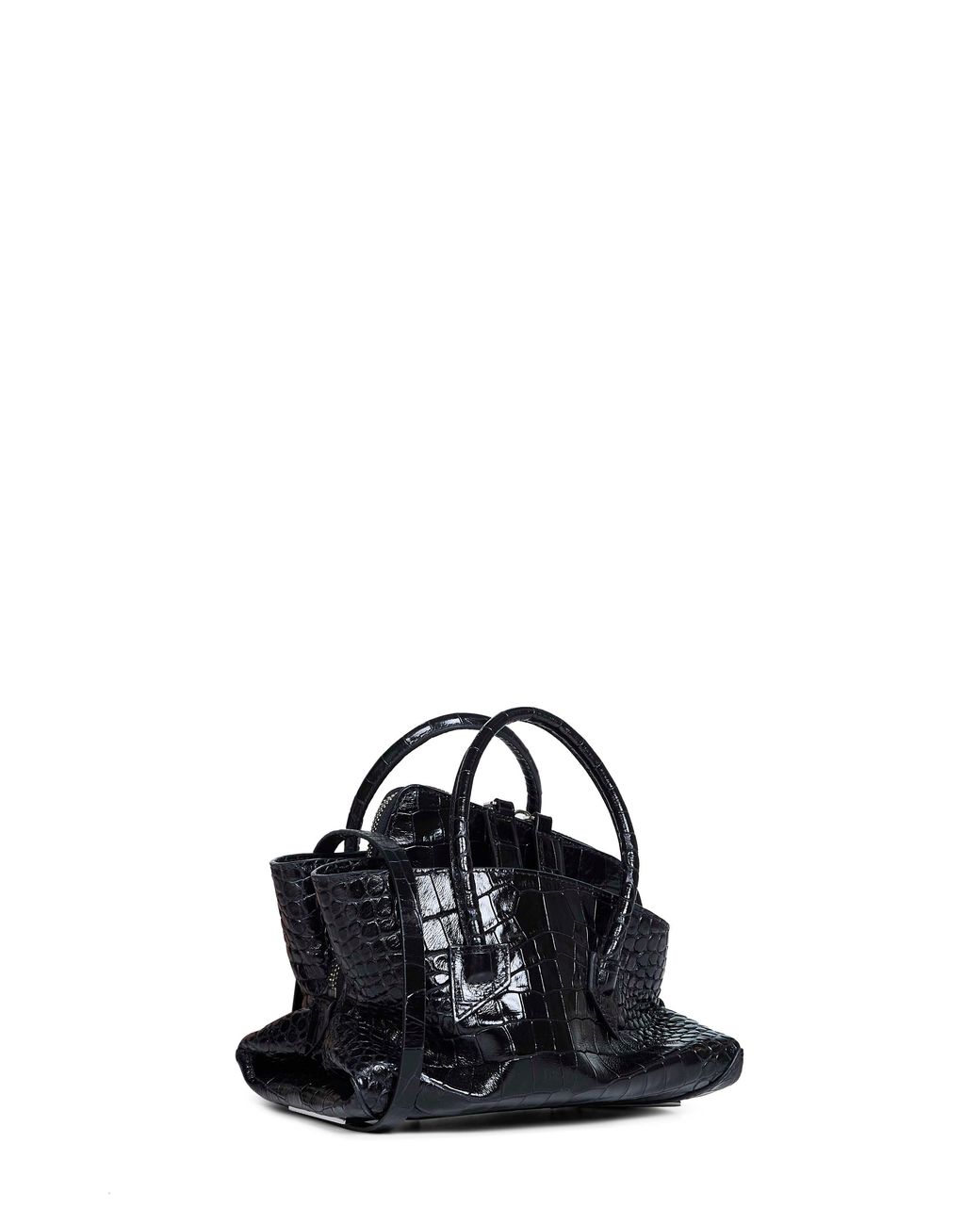 The Attico Black "La Passeggiata Mini" Top Handle Bag