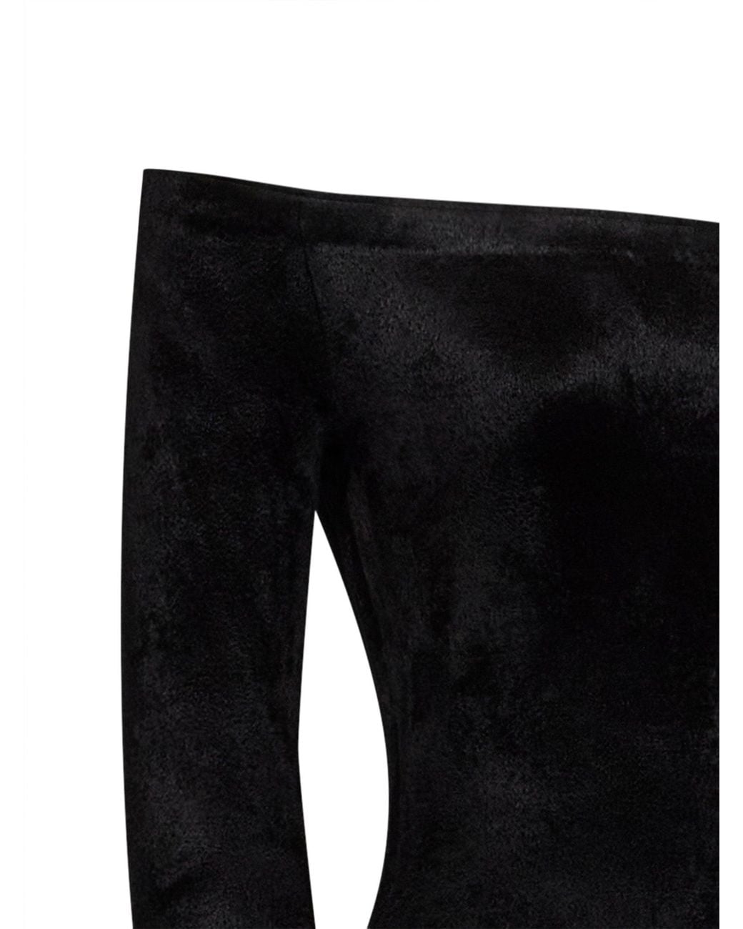 Alaïa Black Velvet Off-The-Shoulder Bodysuit