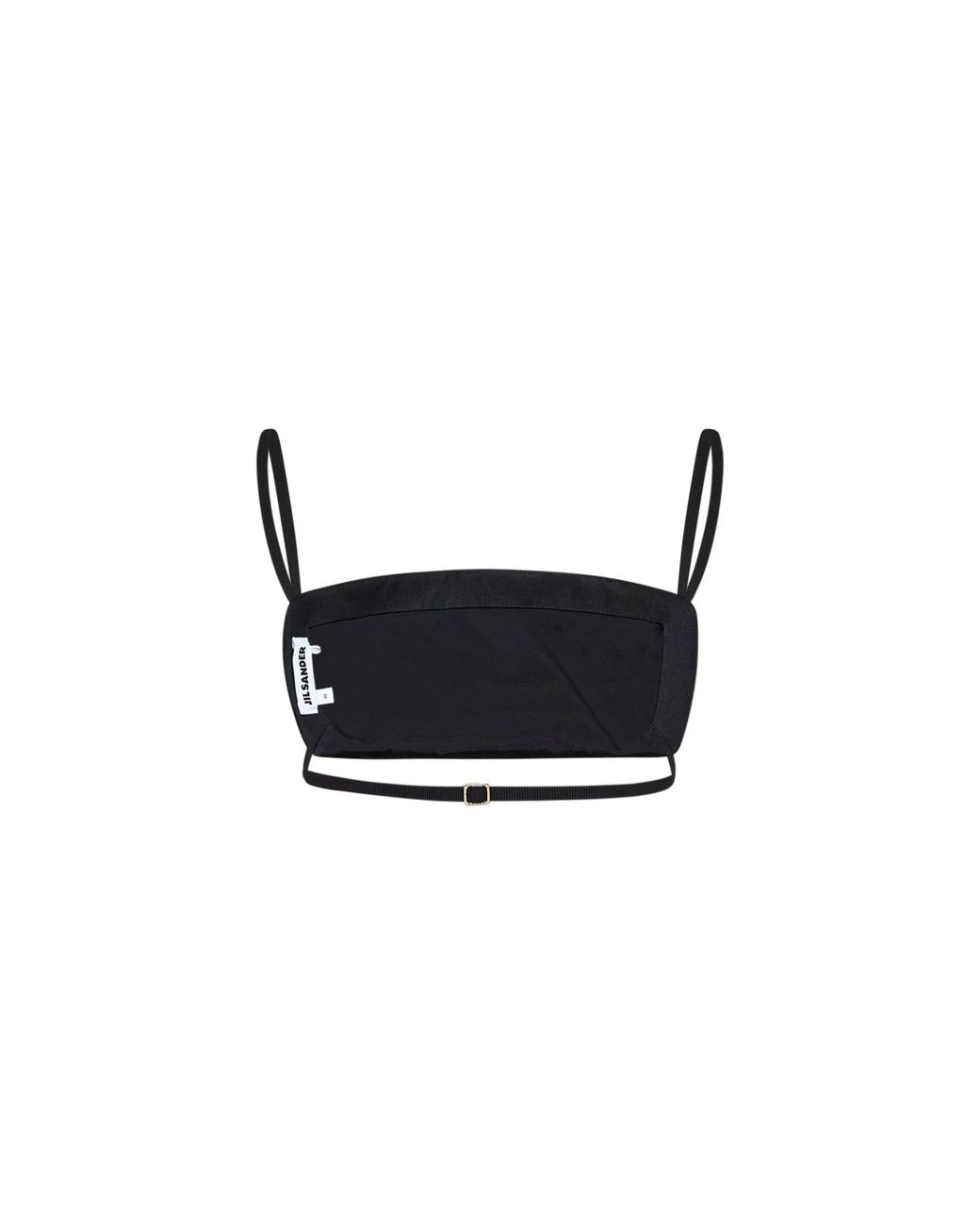 Jil Sander White Wool And Silk Faille Bralette Top