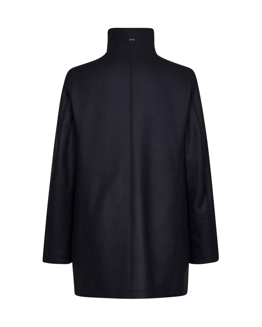 Herno Blue Ecowool And Ligh Faux Fur Coat for men