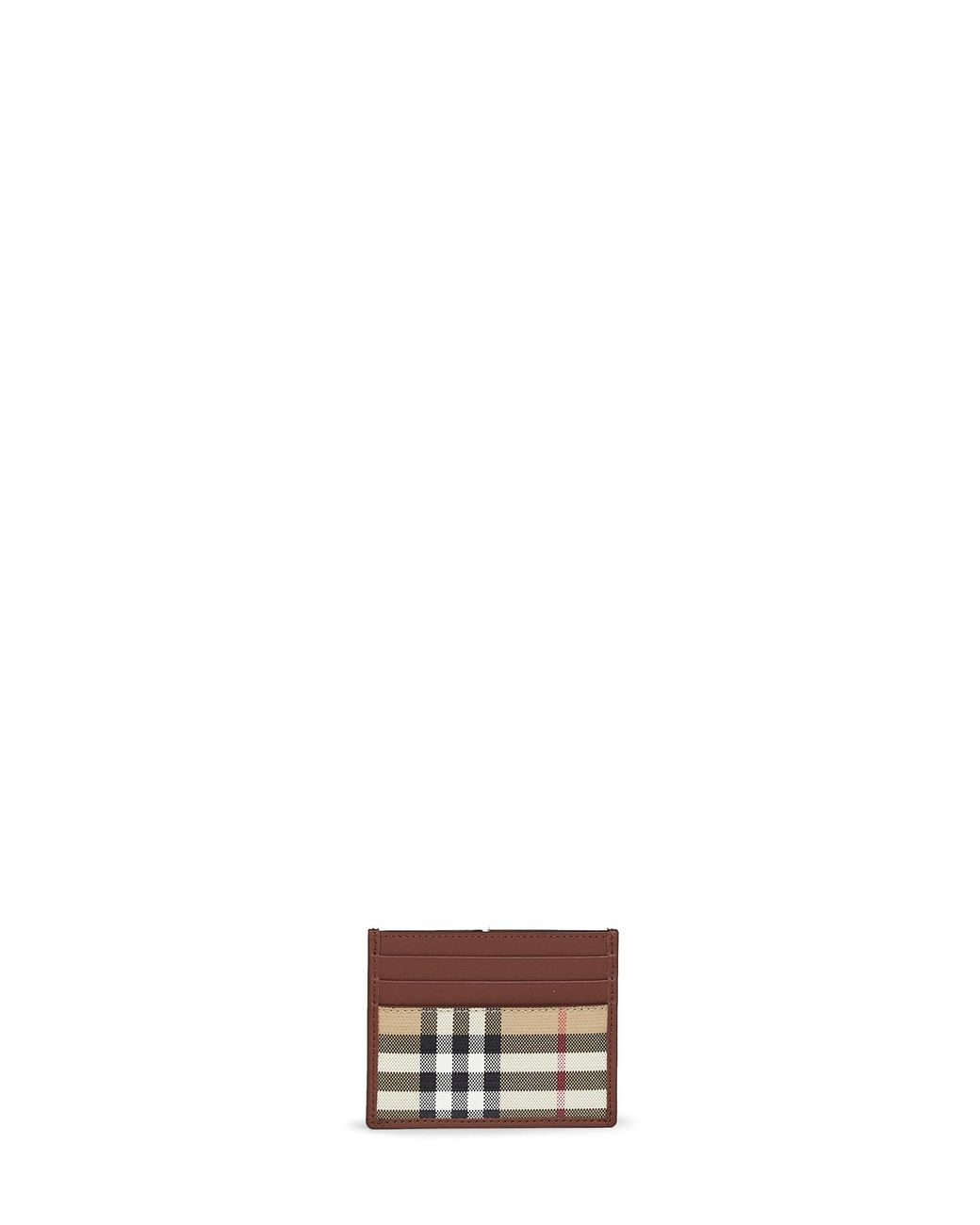 Burberry White Archive Check Credit Card Holder for men