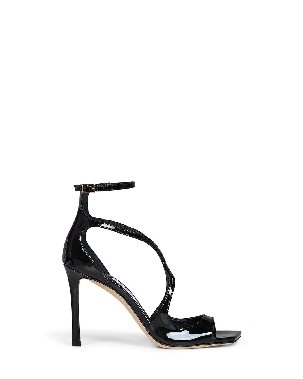 Jimmy Choo White Patent Leather Azia 95 Sandals