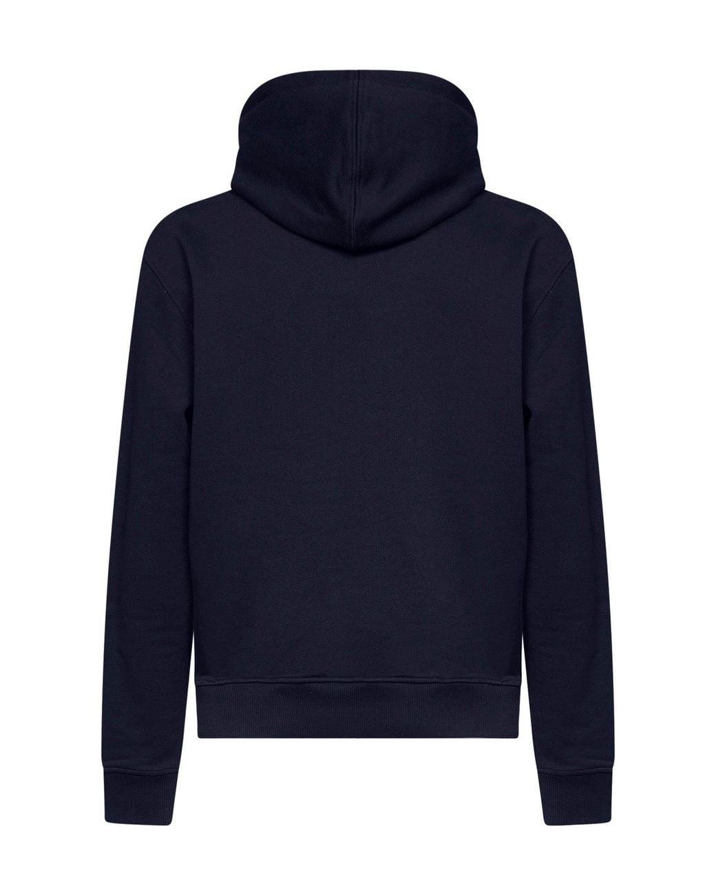 AMI Blue Midnight Cotton Ami De Cœur Hoodie for men