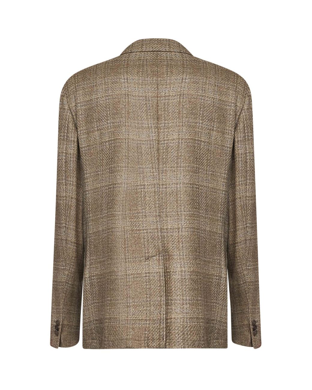 Etro Brown Prince Of Wales Wool Single-Breasted Blazer for men