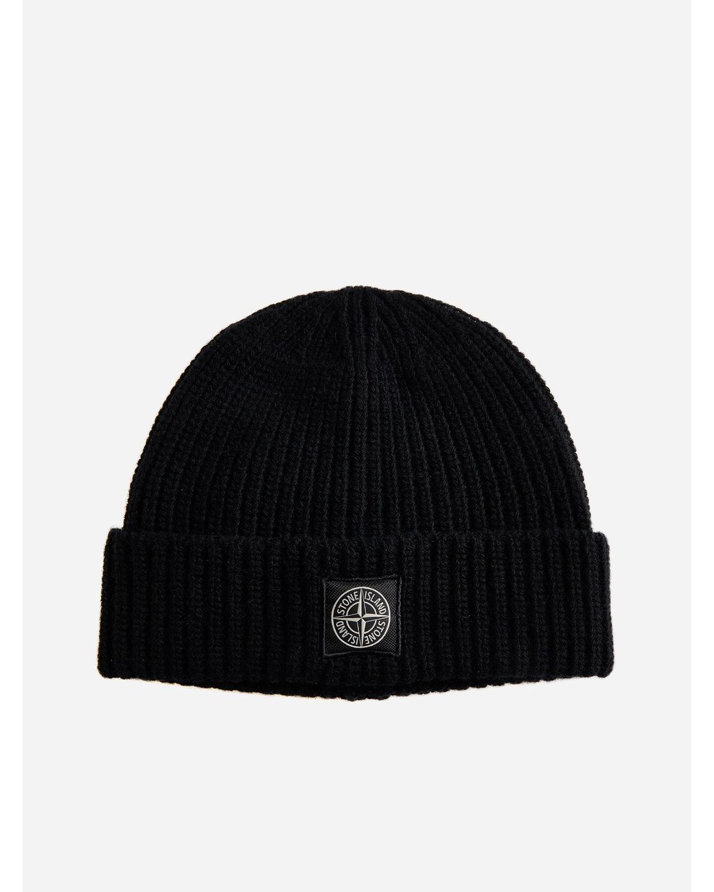 Mens black stone island beanie Clearance