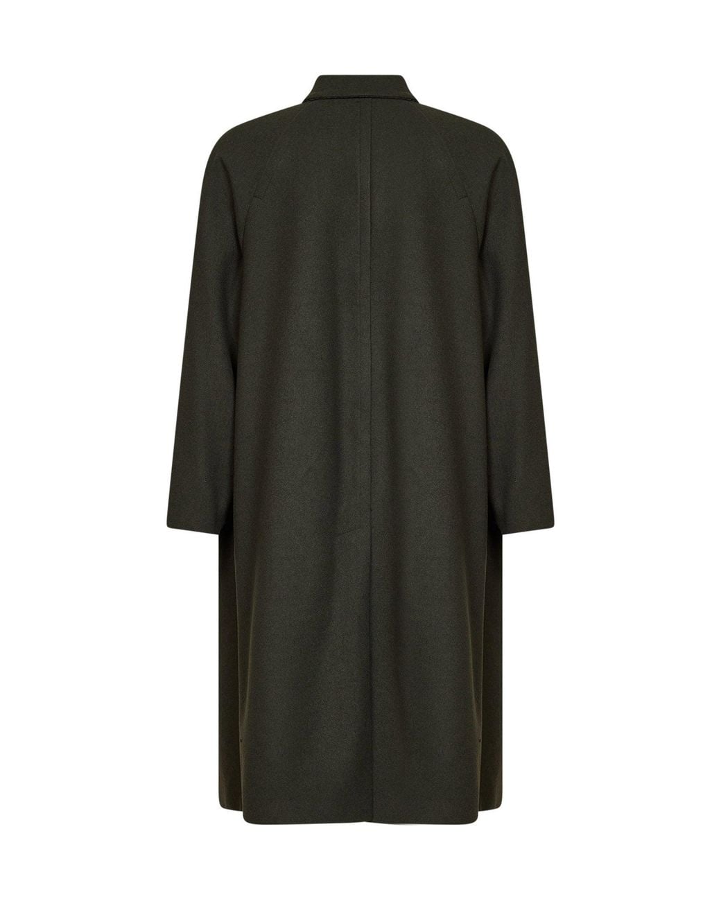Hevò Black Wool-Blend Baia Del Monaco Long Trench Coat for men