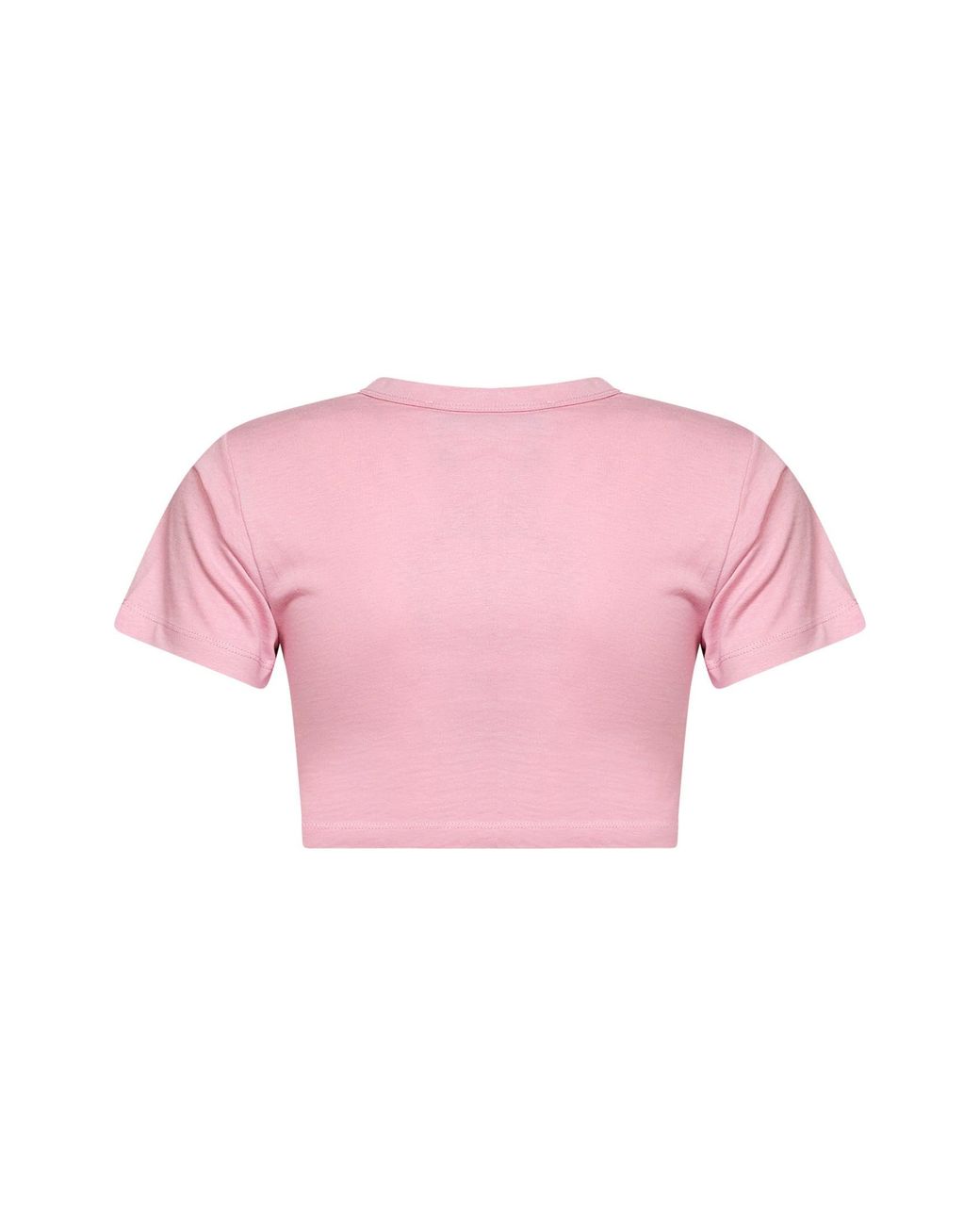 The Attico Pink Light Cotton Jersey Cropped T-Shirt<Br