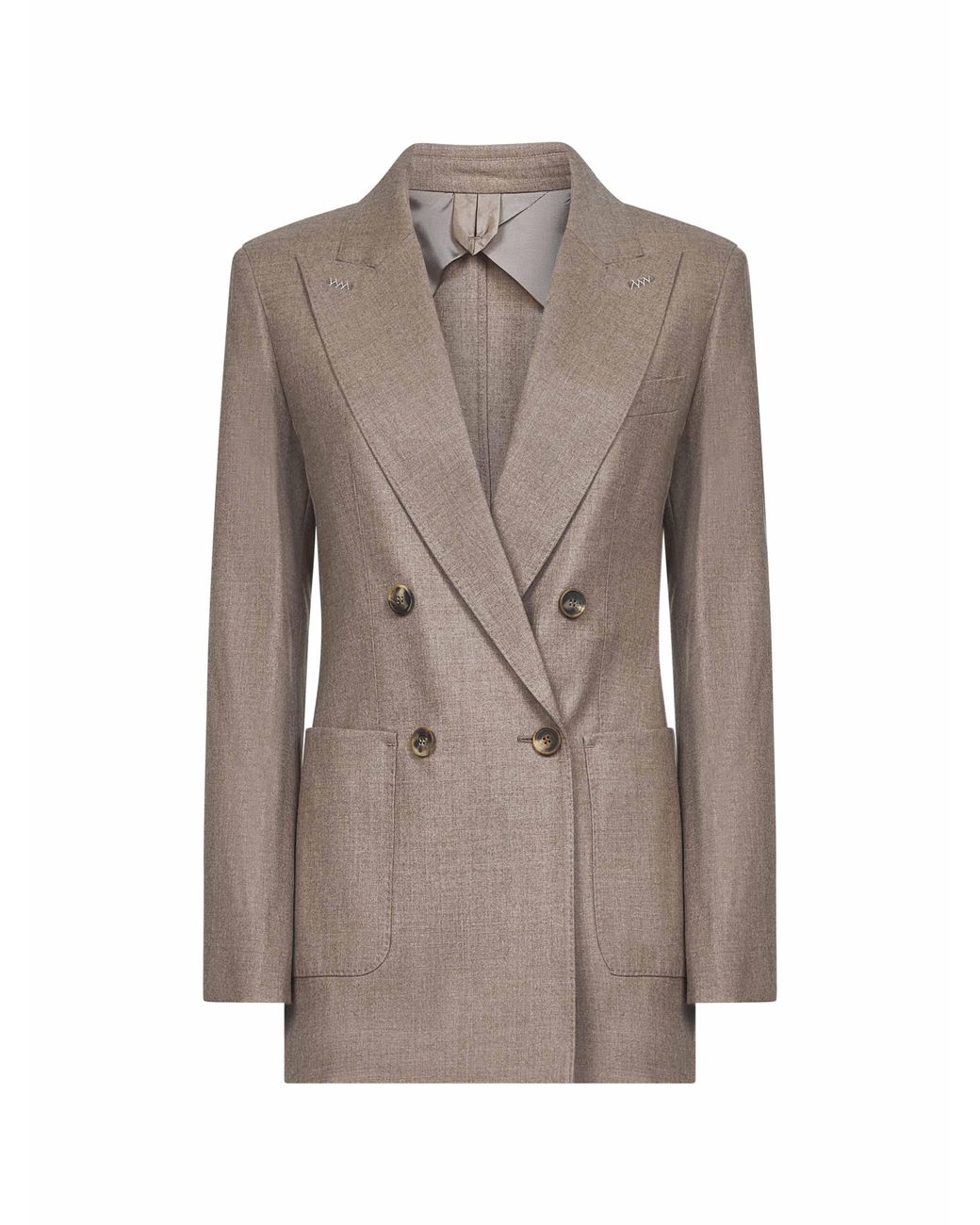 Max Mara Gray Turtledove Stretch Cashmere Harald Blazer
