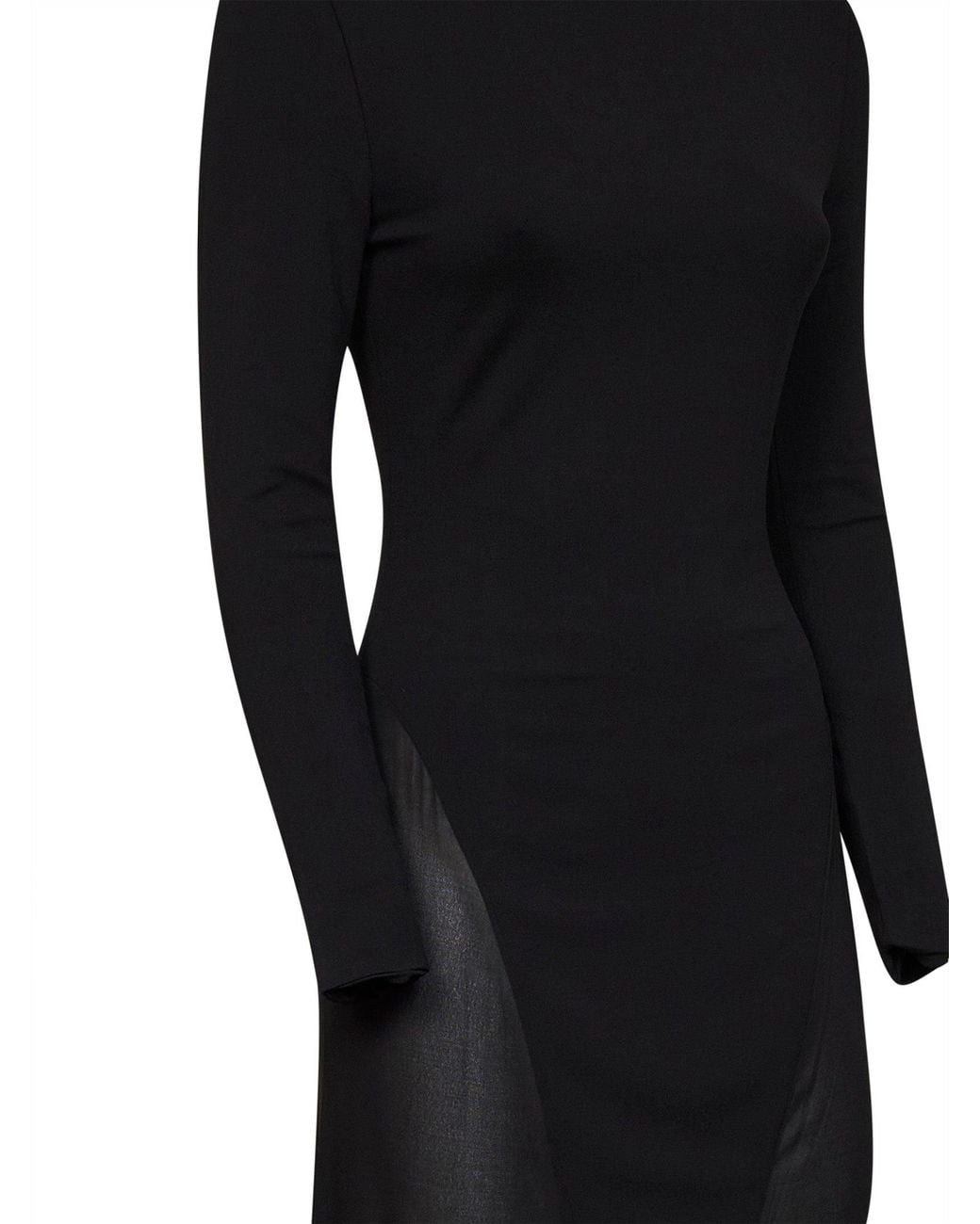 Alaïa Black Jersey Body Conscious Column Maxi Dress