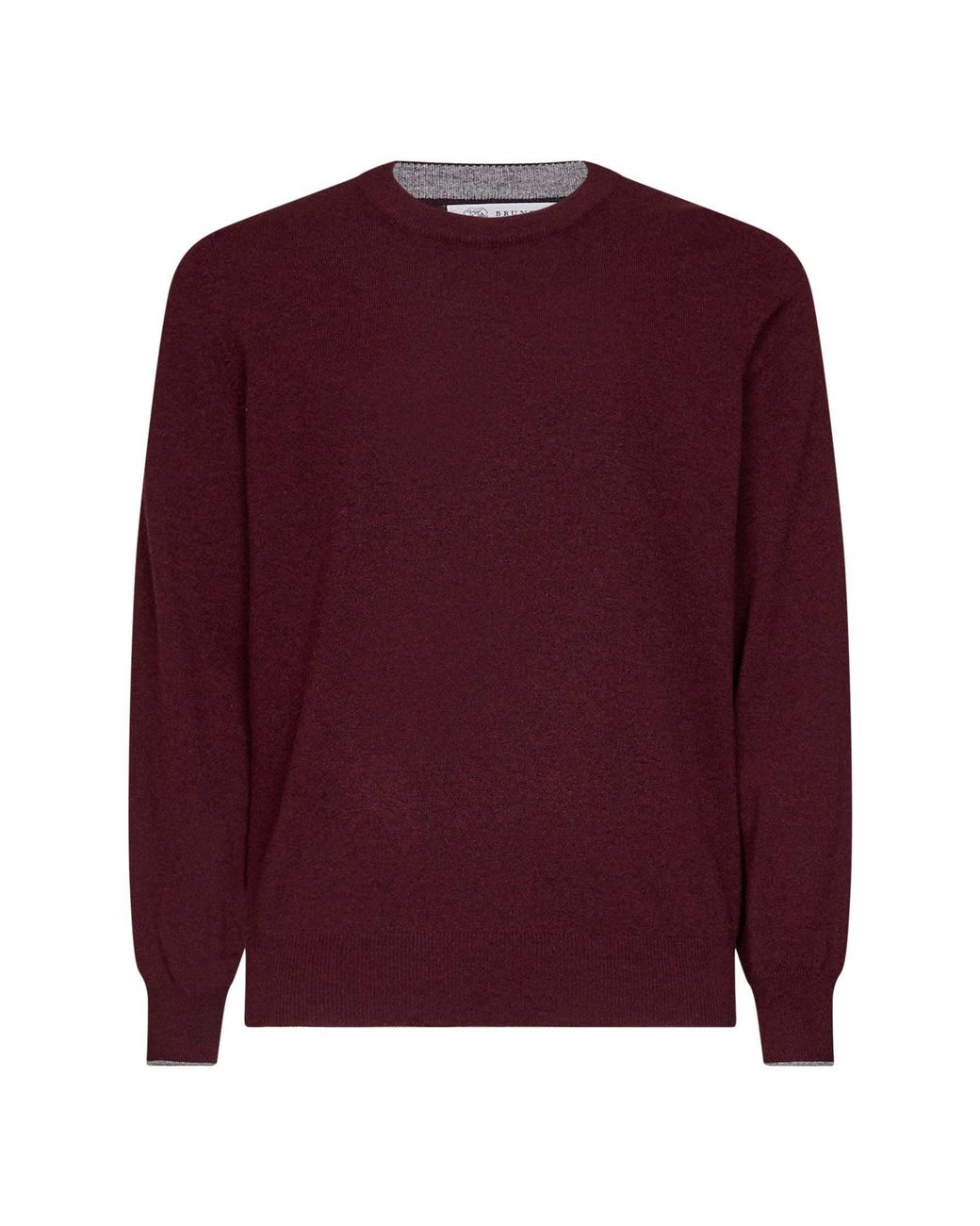 Brunello Cucinelli Purple Cashmere Crewneck Sweater for men