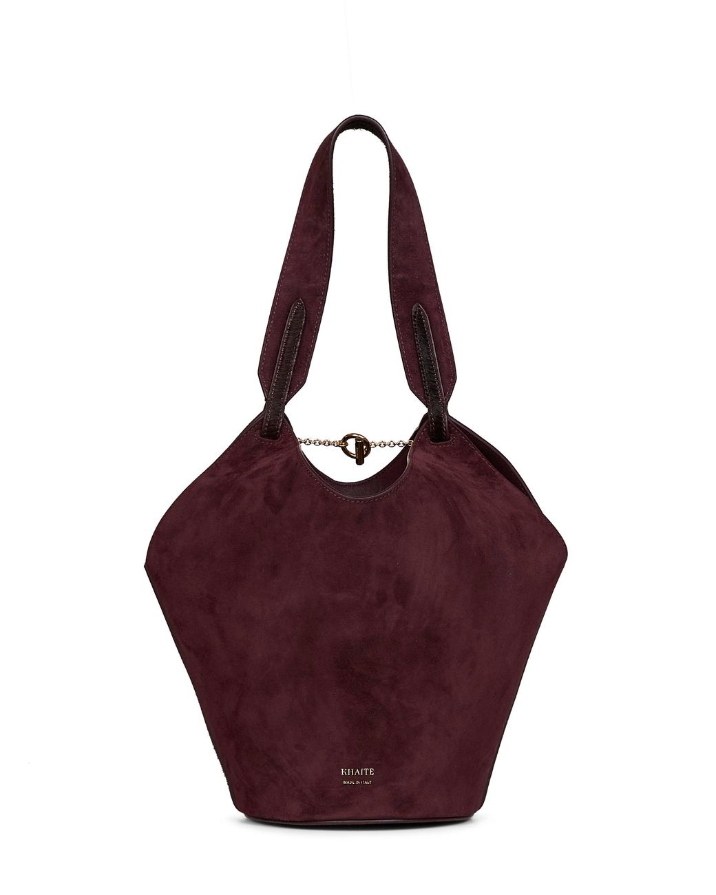Khaite Black Tote Bag Mini Lotus Calf Leather