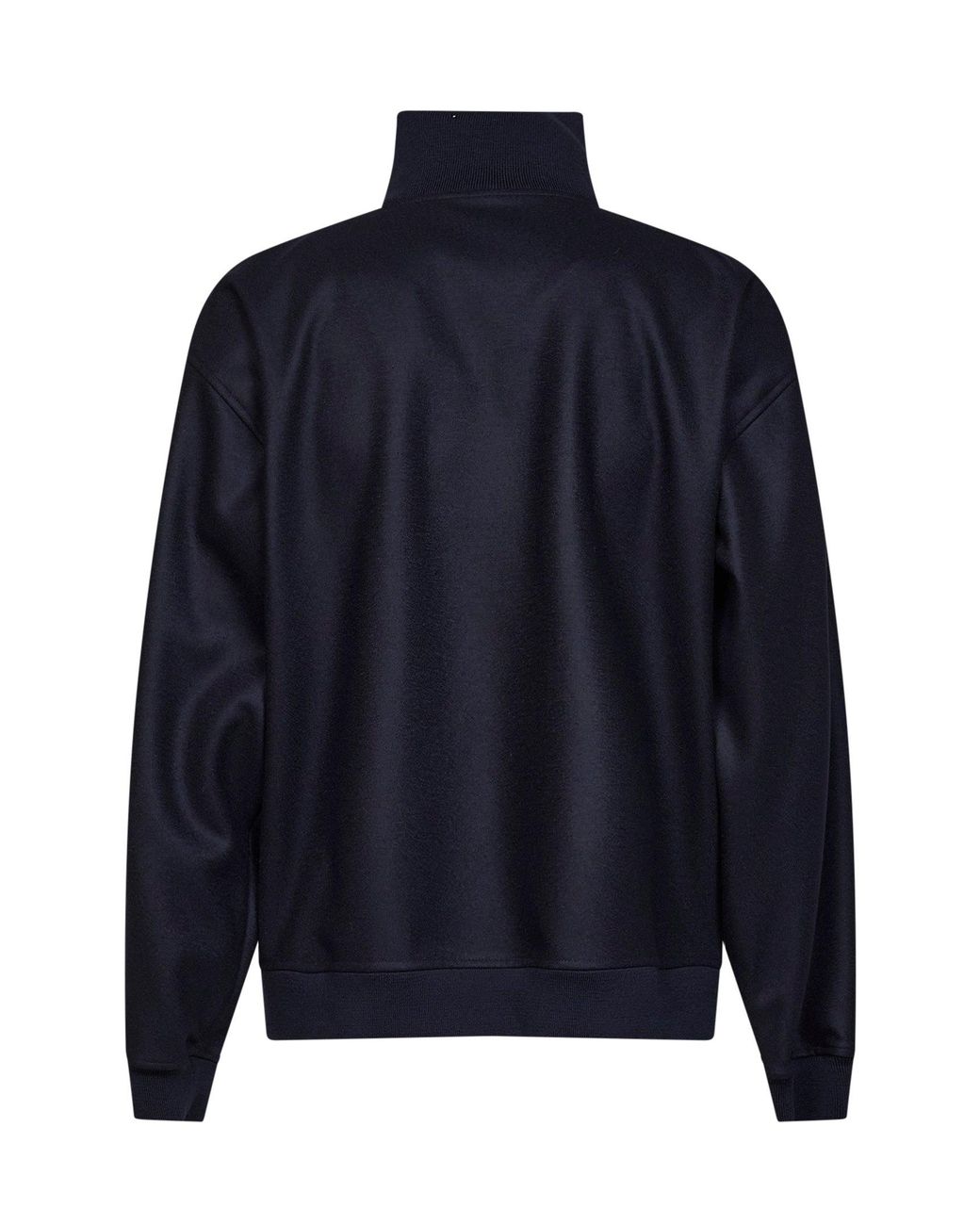 Jil Sander Blue Midnight Melton Wool Zip-Up Jacket for men