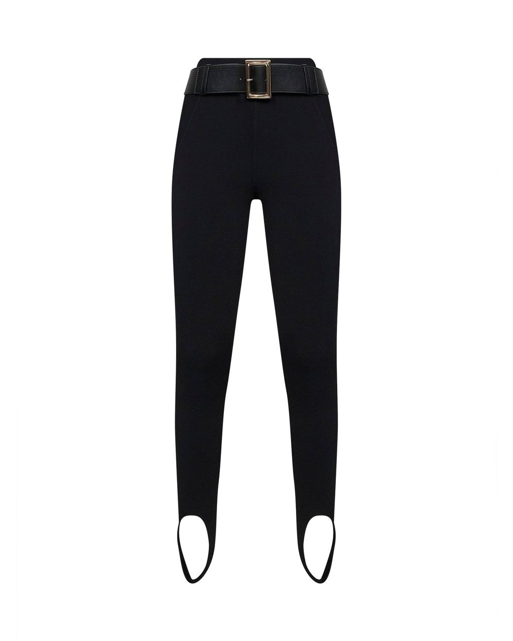 Self-Portrait Black Self Portrait Compact Knit Stirrup Leggings