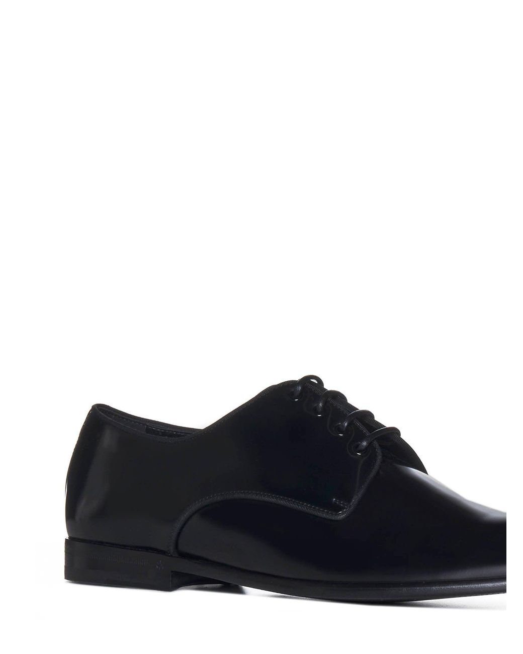 Dolce & Gabbana White Leather Lace-Up Derby Shoes for men