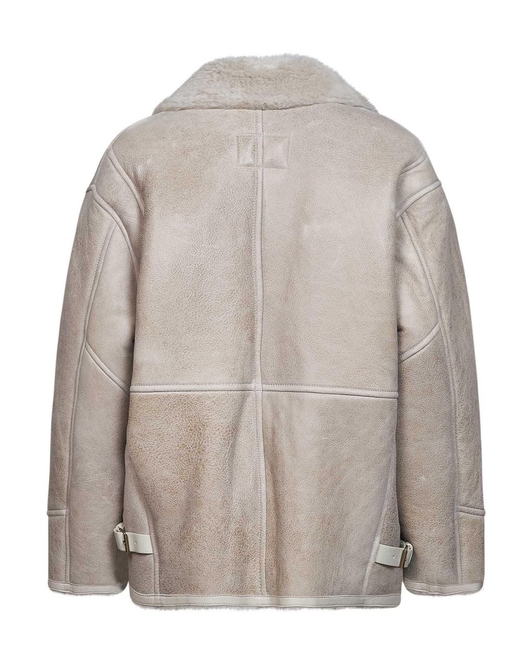 Isabel Marant Gray Ecru Adelina-Gb Sheepskin Jacket