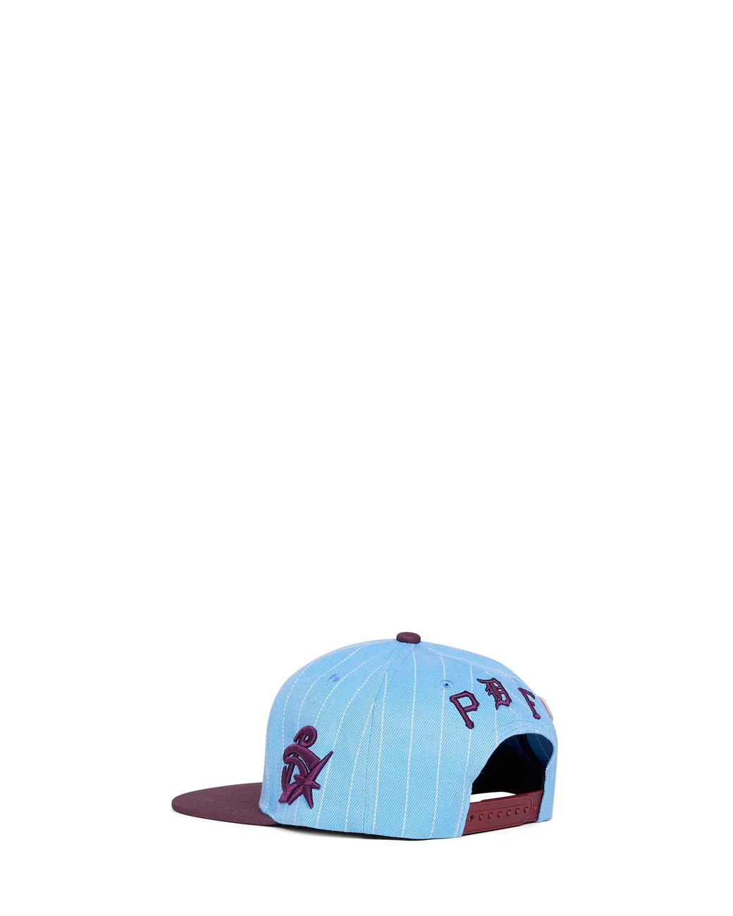 PDF Blue And Striped Cotton Twill Baseball Cap for men