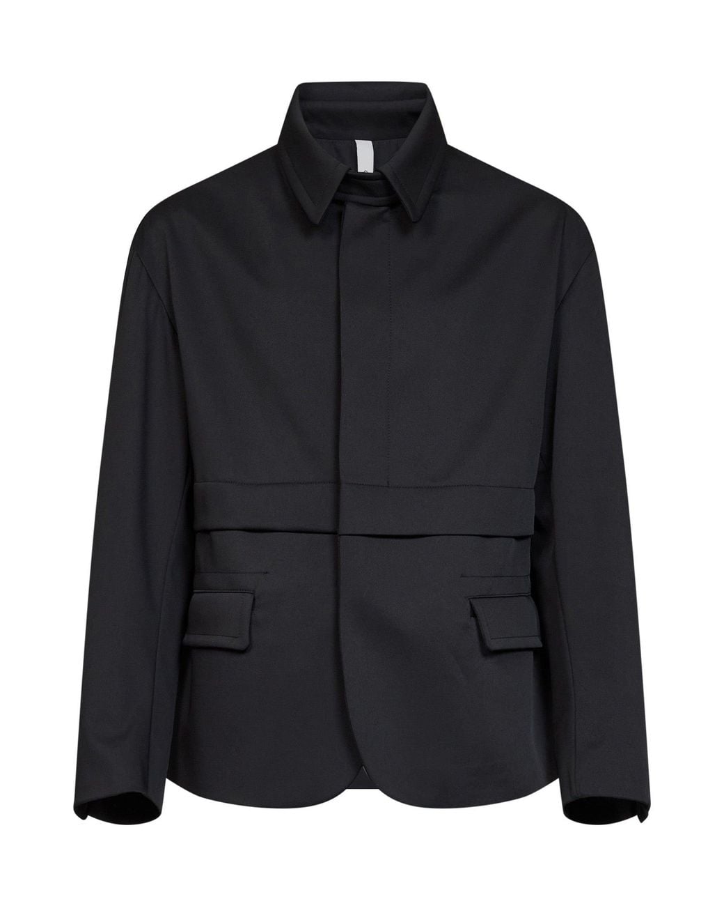 Hevò Black Stretch Technical Fabric Fantese Jacket for men