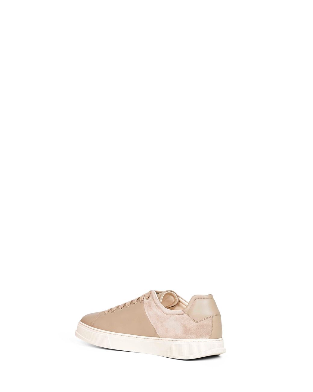 Ferragamo Natural Leather And Suede Clayton Low-Top Sneakers for men