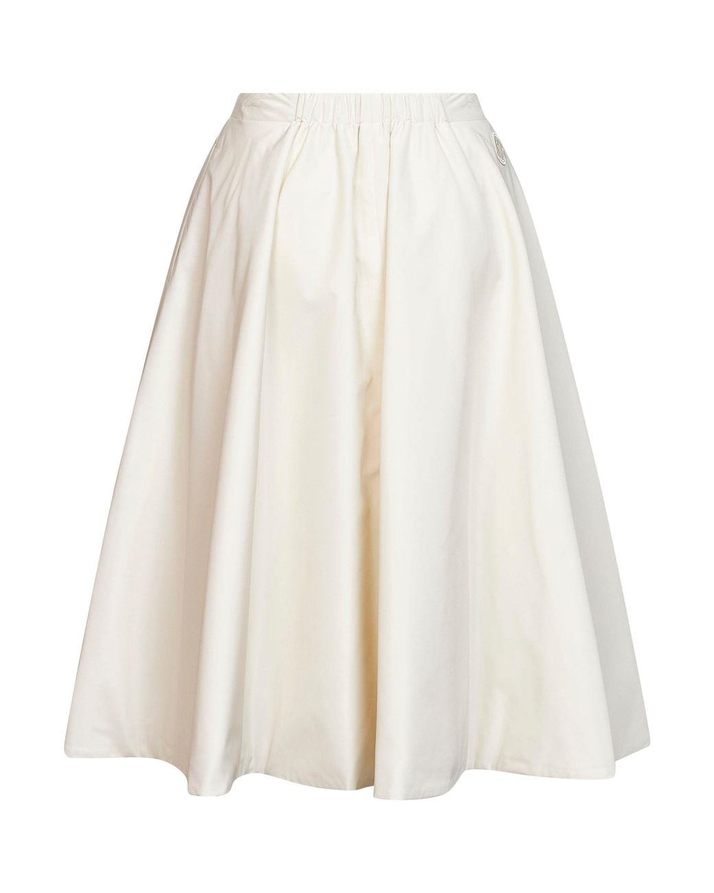 Moncler White Natural Nylon Flared Midi Wrap Skirt for men
