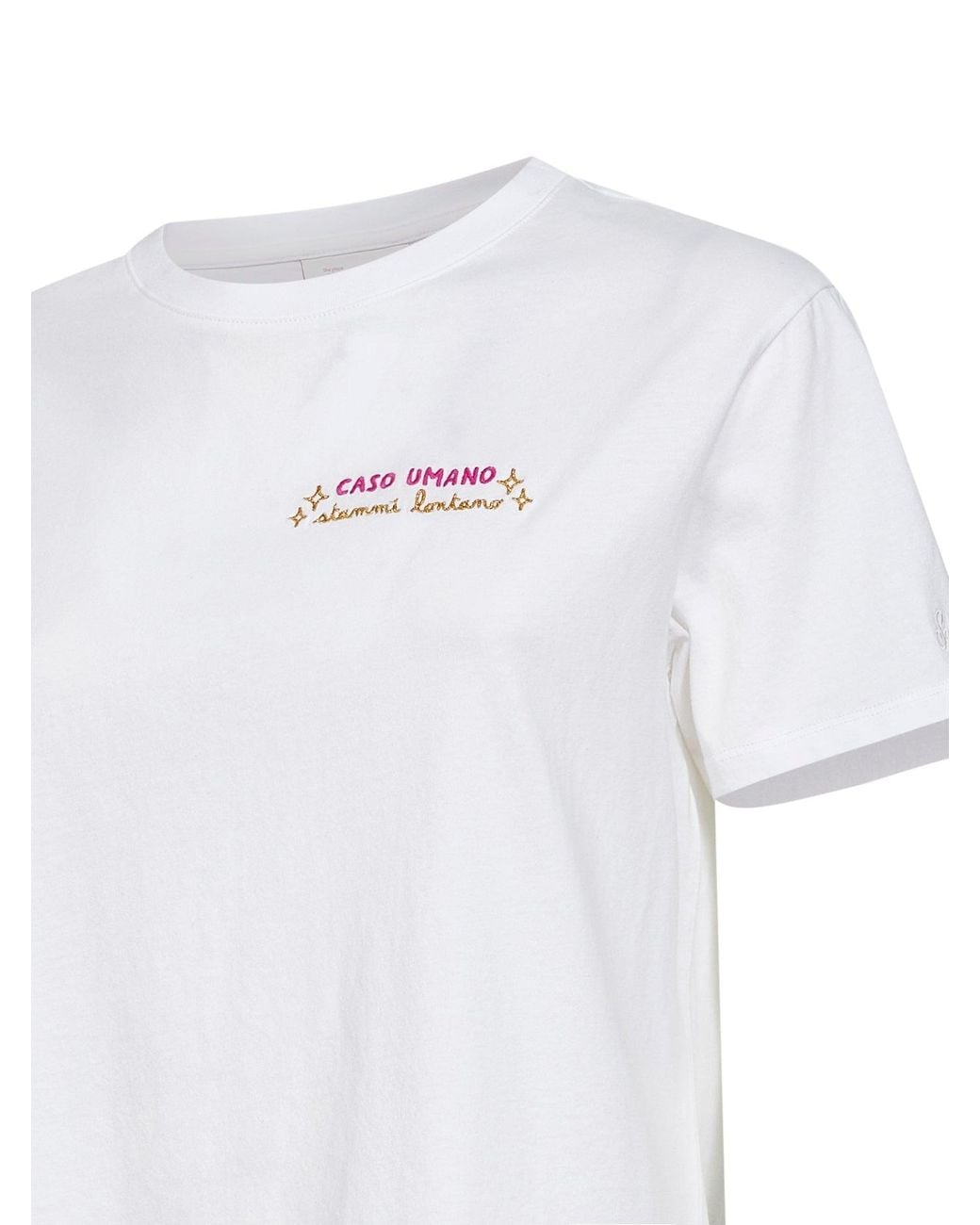 Mc2 Saint Barth White Cotton Jersey Emilie Embroidered T-Shirt