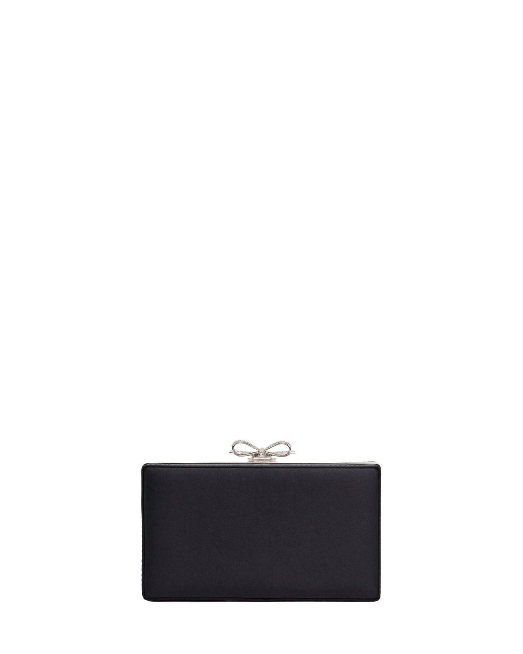 Self-Portrait White Crystal-Embellished Clutch Bag With Shoulder Strap