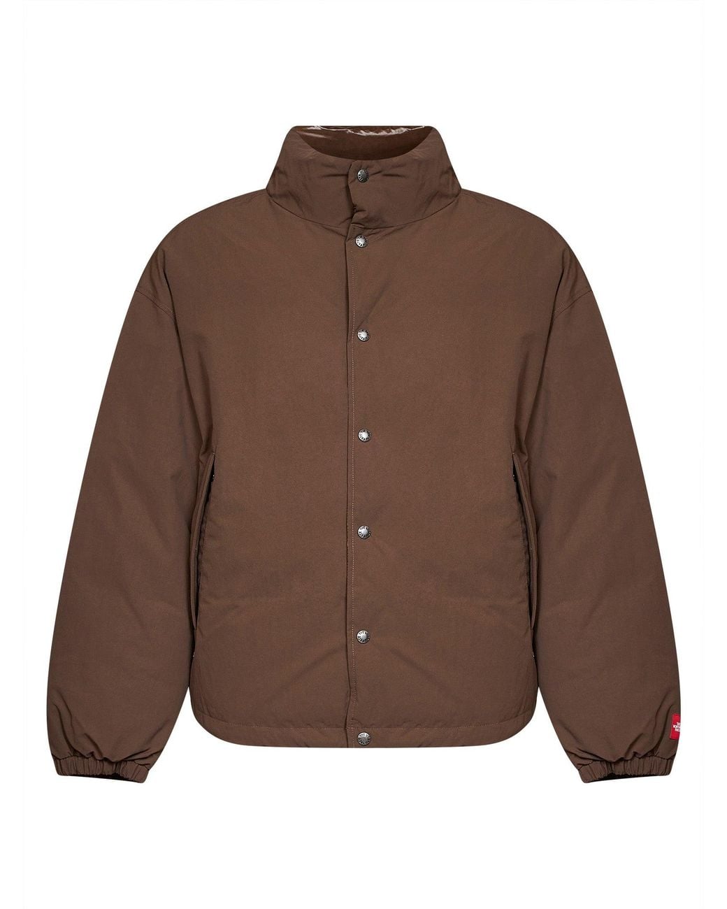 The North Face Brown Smokey Windwall Fabric Box Down Jacket for men