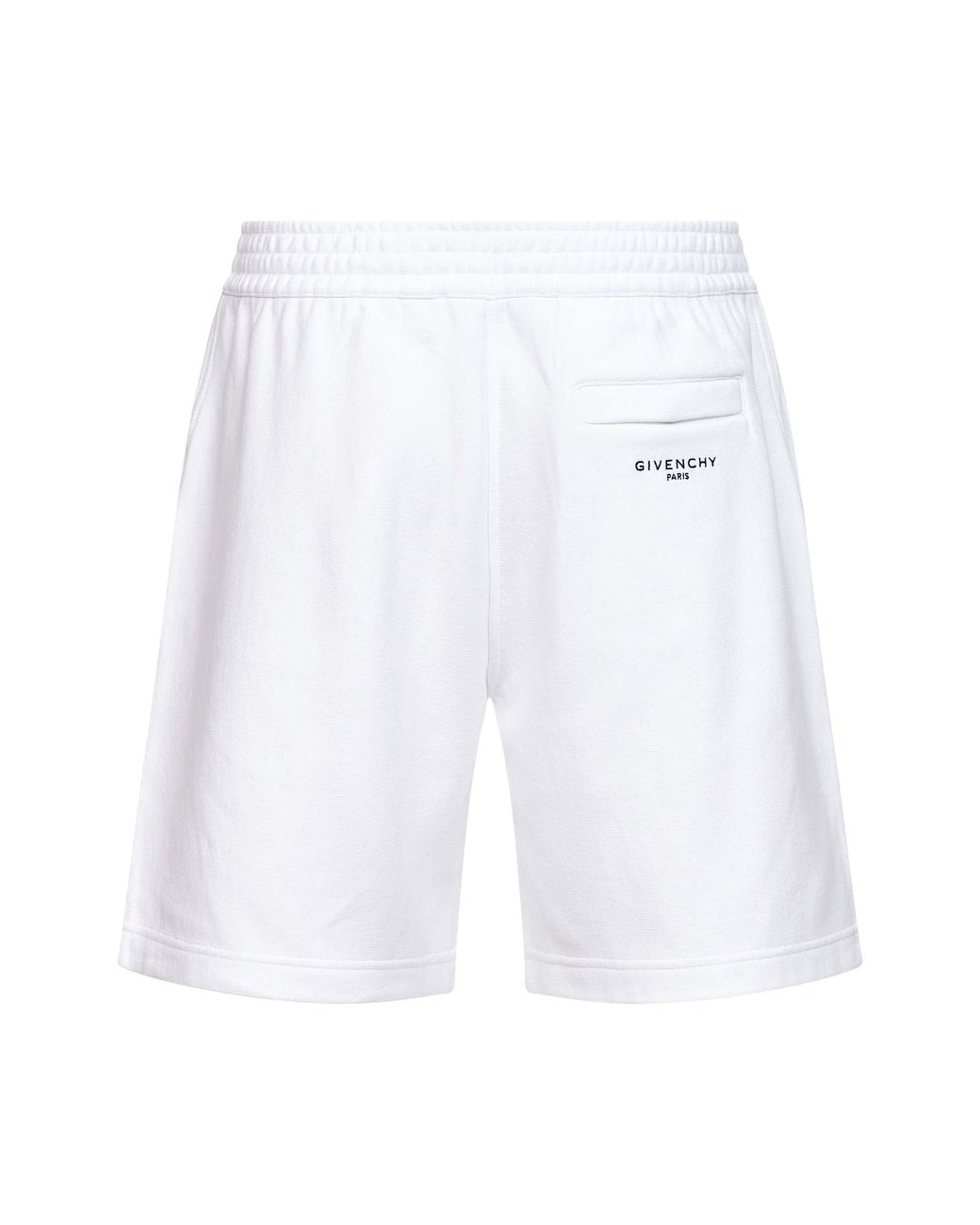 Givenchy White Brushed Cotton Couture Seam Bermuda Shorts for men