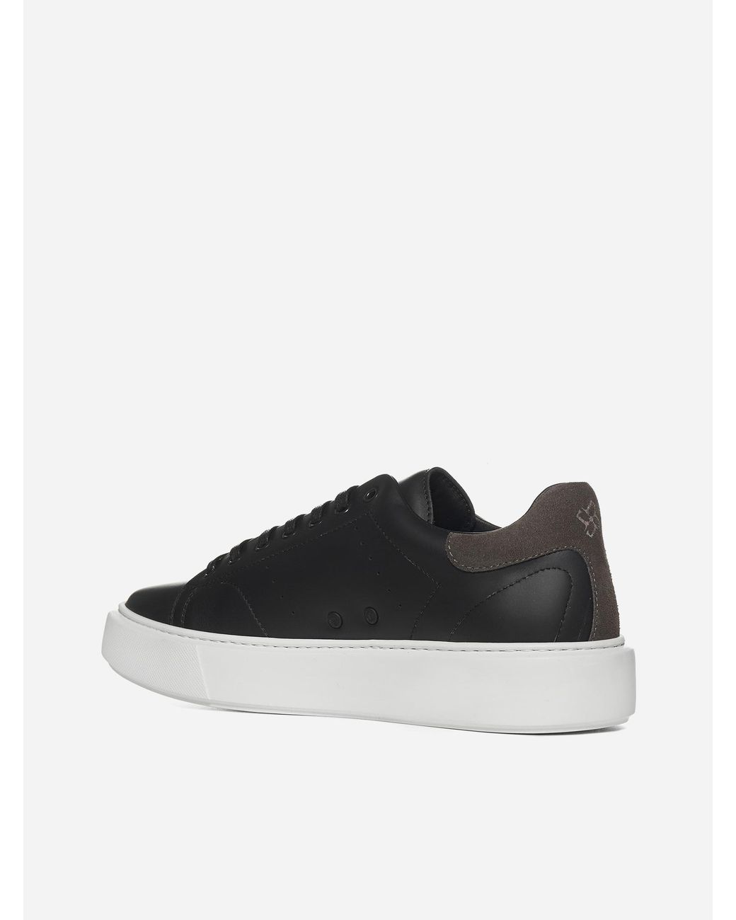 Tagliatore Zack Leather Sneakers in Black - Lyst