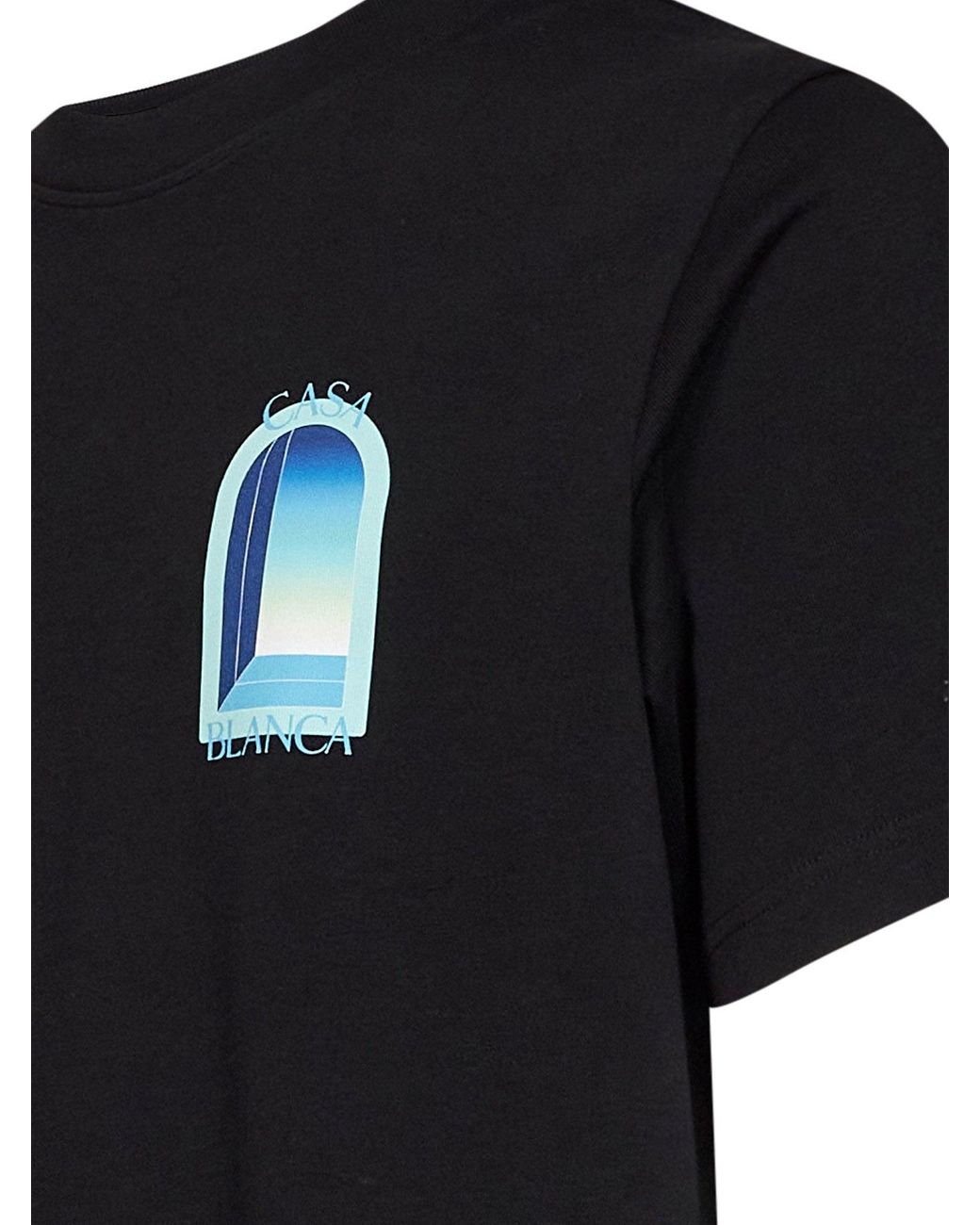 Casablanca Black Cotton Jersey Gradient 'Arche T-Shirt for men