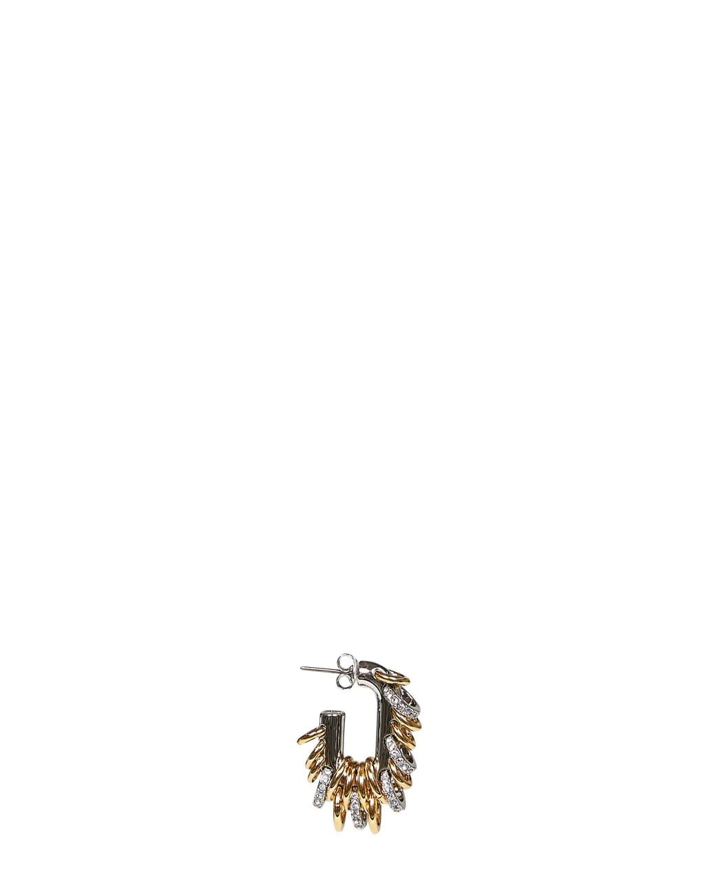 Rabanne Metallic And Small Punk Xl Link Earrings