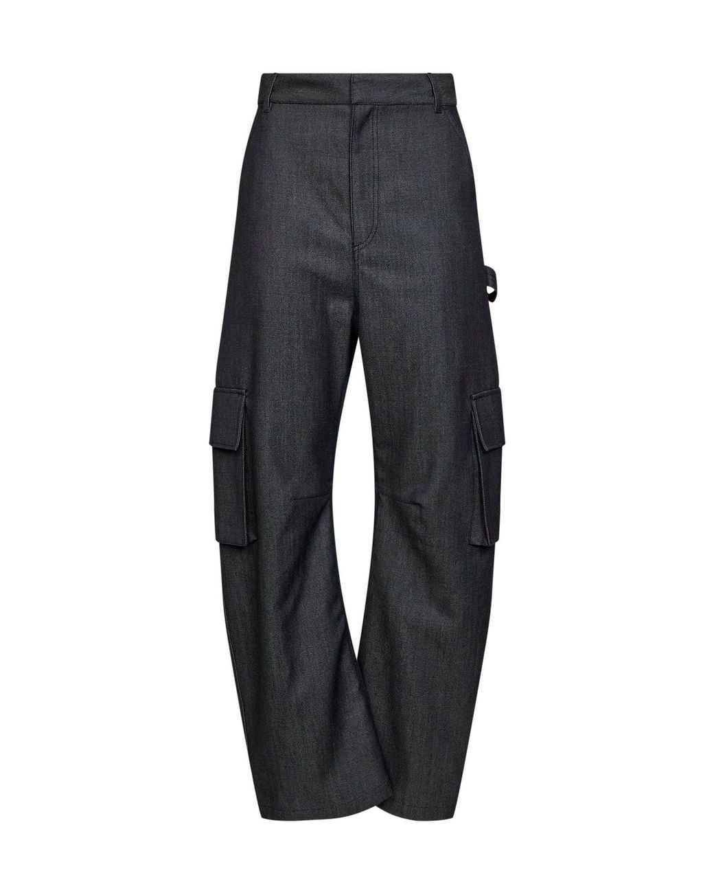 Balenciaga Blue Dark Twill Relaxed Cargo Pants