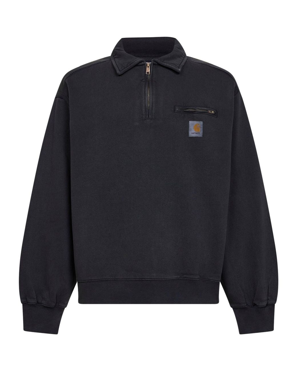 Carhartt Blue Half Zip Detroit Sweatshirt for men