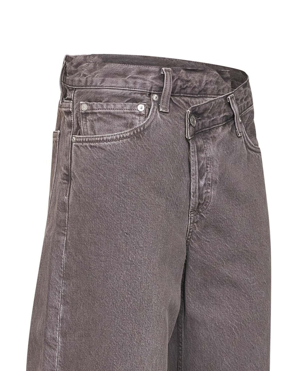 Agolde Gray Denim Arc Criss Cross Jeans