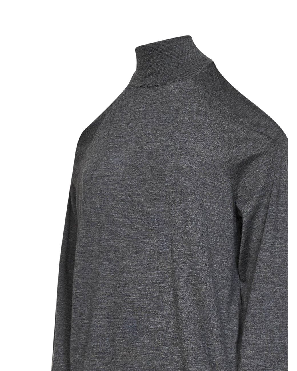 Fendi Gray Heather Cashmere Off-The-Shoulder Sweater