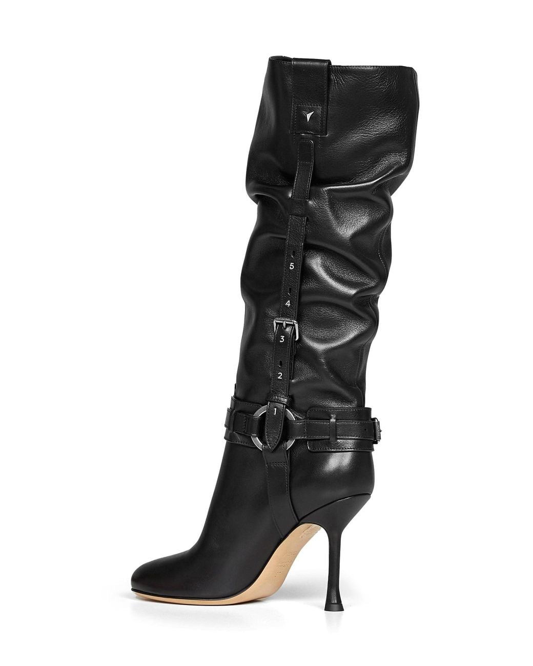 Fendi Black Leather Count Draped Boots