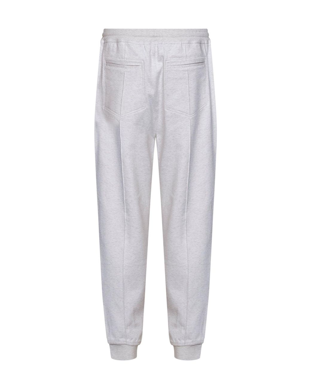 Brunello Cucinelli Gray Travertine Techno Cotton Double Jersey Trousers for men