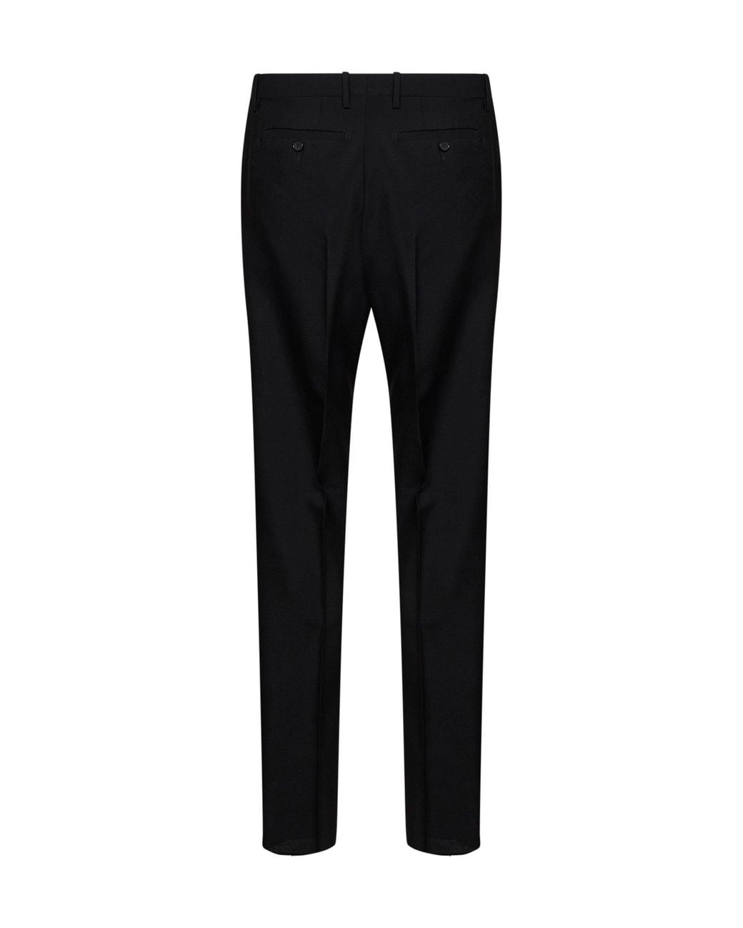 Fendi Black Kid Mohair Straight-Leg Tailored Trousers for men