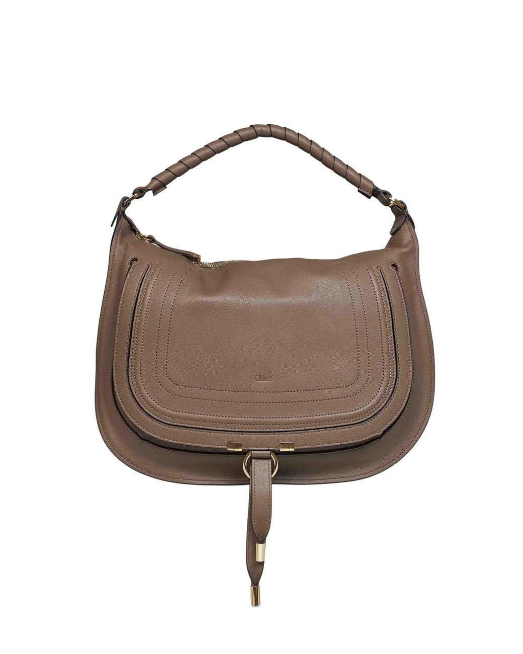Chloé Brown Deep Taupe Marcie Small Shoulder Bag